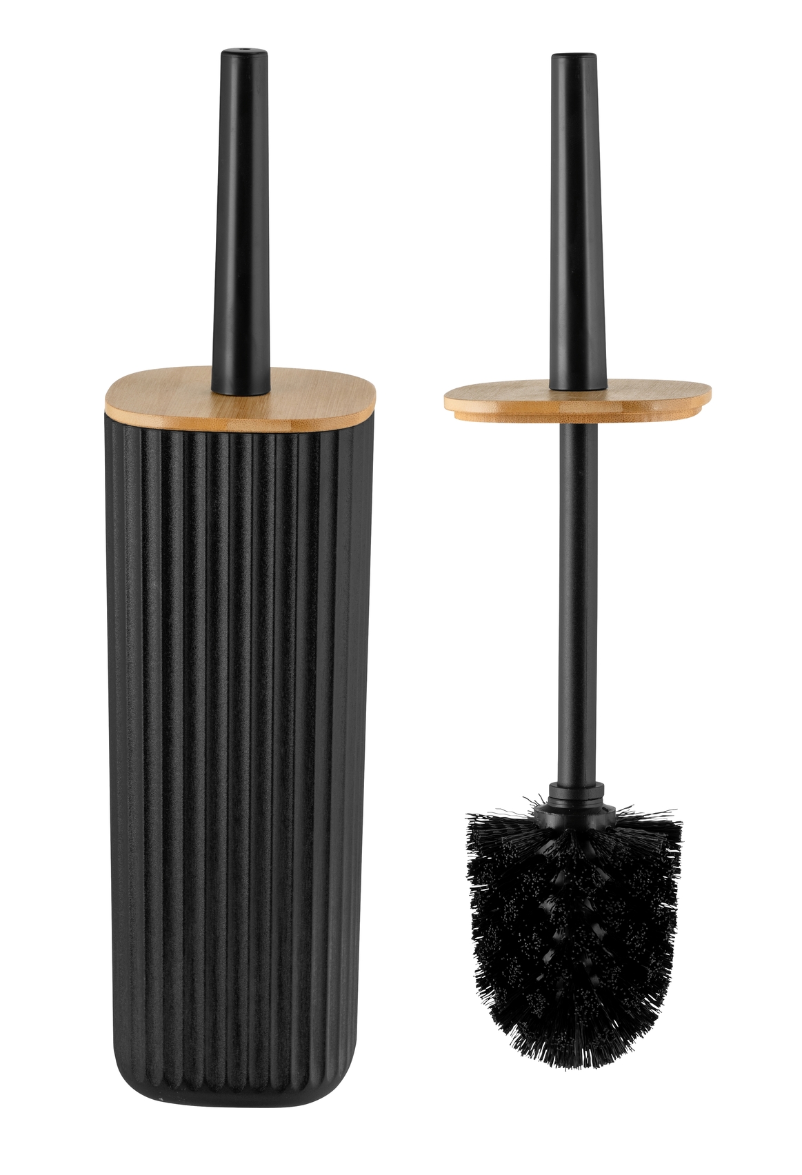 Wenko WC-Garnitur Rotello, schwarz FSC Wenko WC-Garnitur Rotello, schwarz FSC