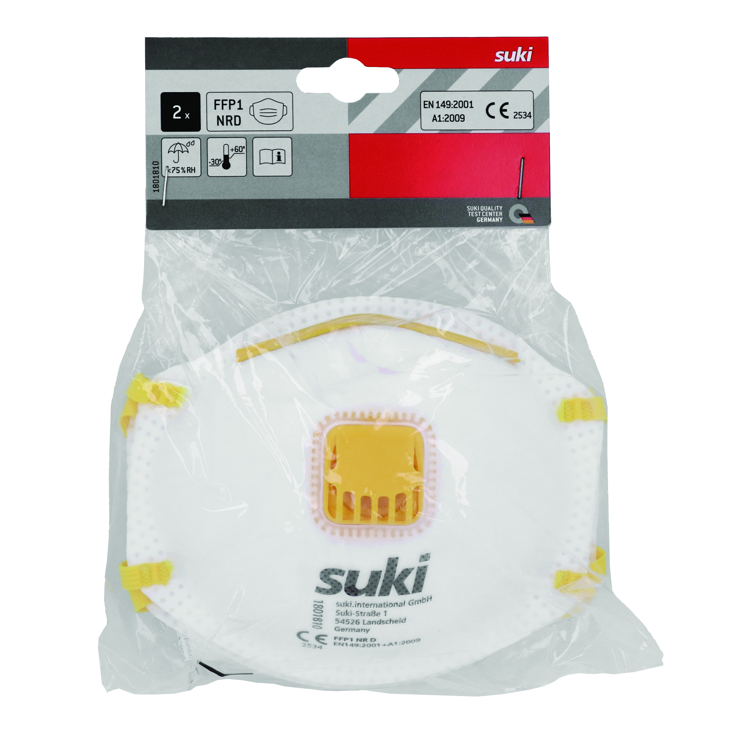 Suki Feinstaubmaske FFP1, mit ventil Suki Feinstaubmaske FFP1, mit ventil