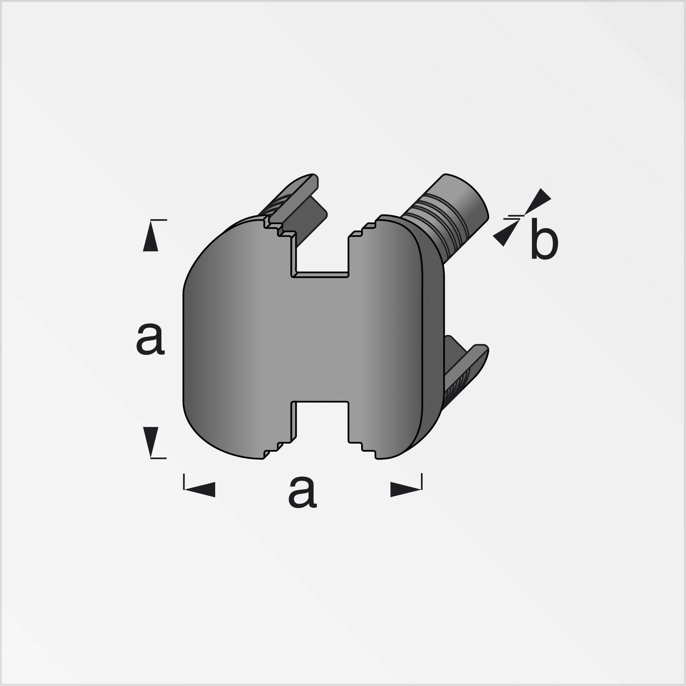 644419_Verbindungskappe Alfer coaxis®-Verbindungskappe für Säulen-Profil, 27,5 mm