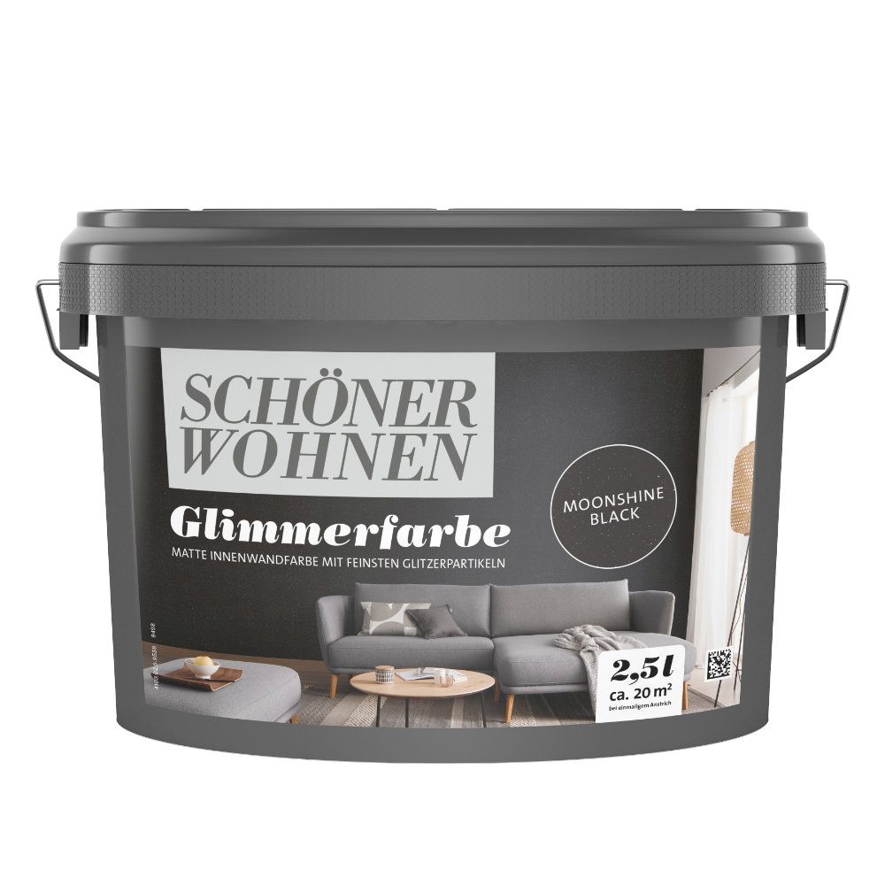Schöner Wohnen Naturell Glimmerfarbe, moonshine black, 2,5 L Schöner Wohnen Naturell Glimmerfarbe, moonshine black, 2,5 L