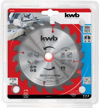 583559-300 Kwb Kreissägeblatt, 150 x 2,4 x 20 mm