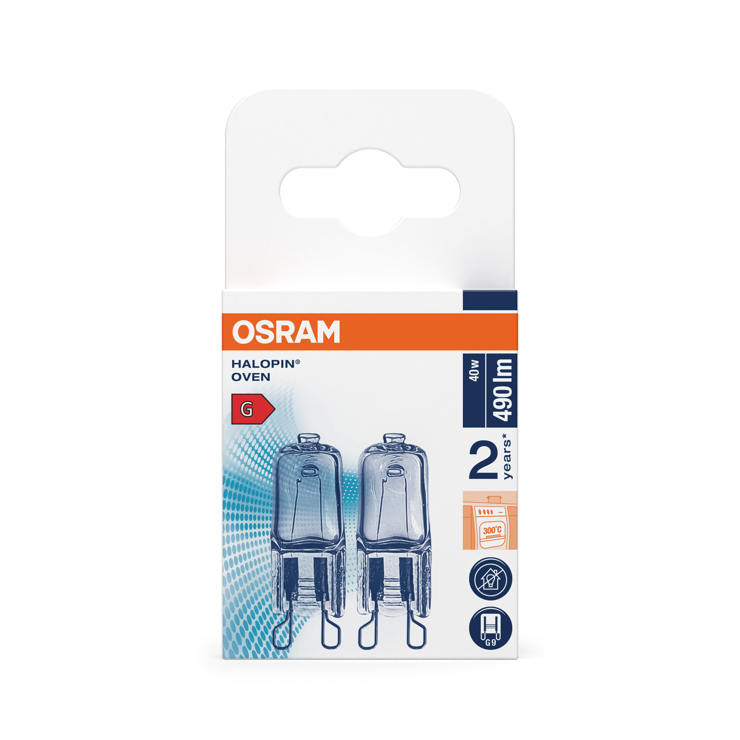 Osram Halopin Backofen G9, 40W, Warmweiß