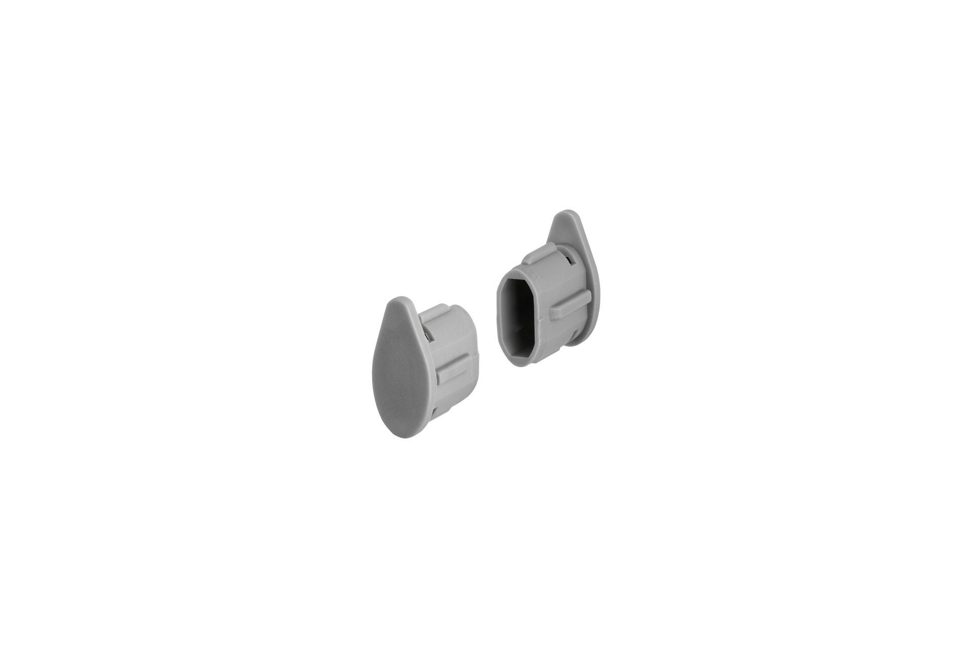 Dolle Kleiderstangen-Abdeckung Cap-Set, grau