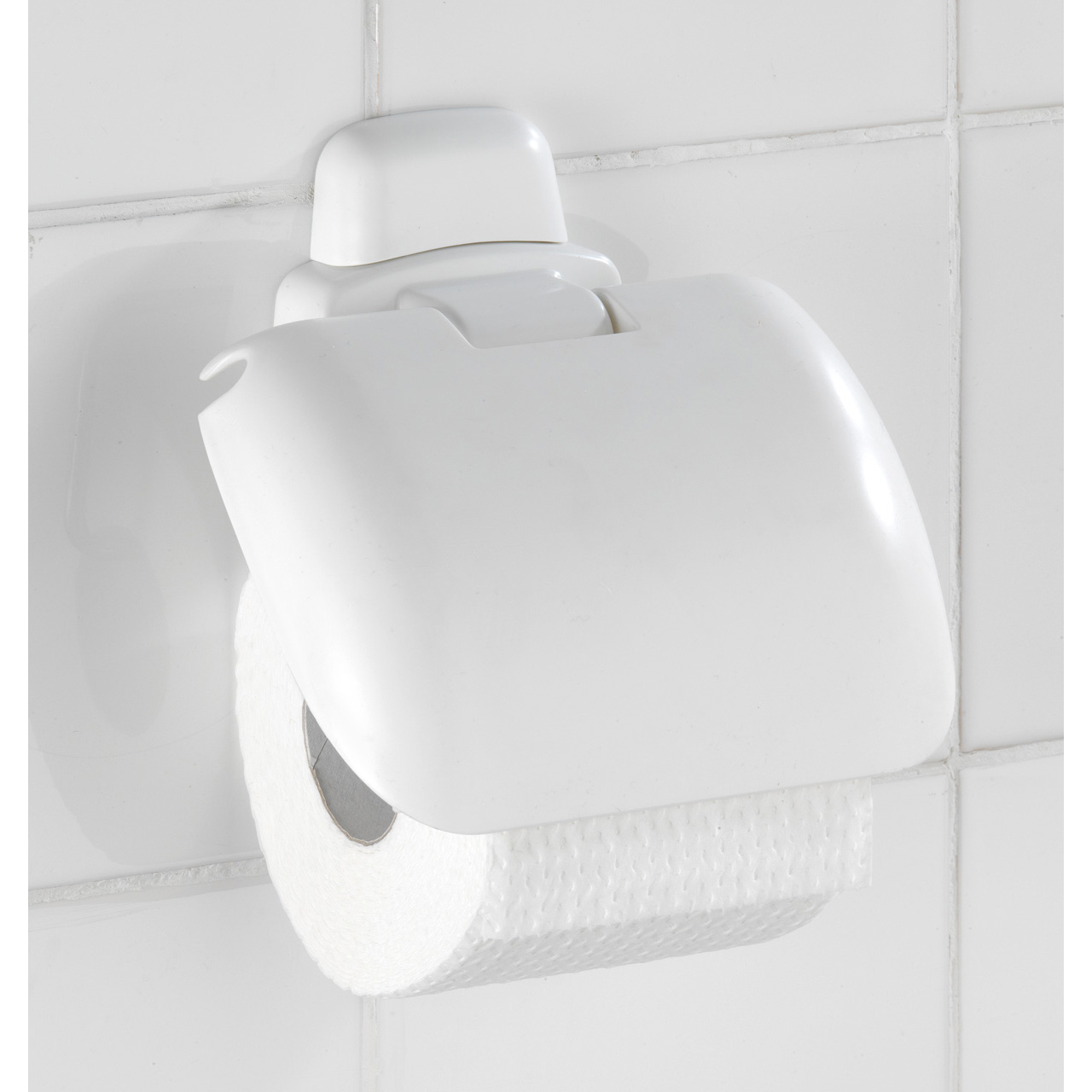 625493-Toilettenpapierhalter-m-Deckel-Pure_AMBI_01 WENKO PURE TOILETTENPAPIERHALTER