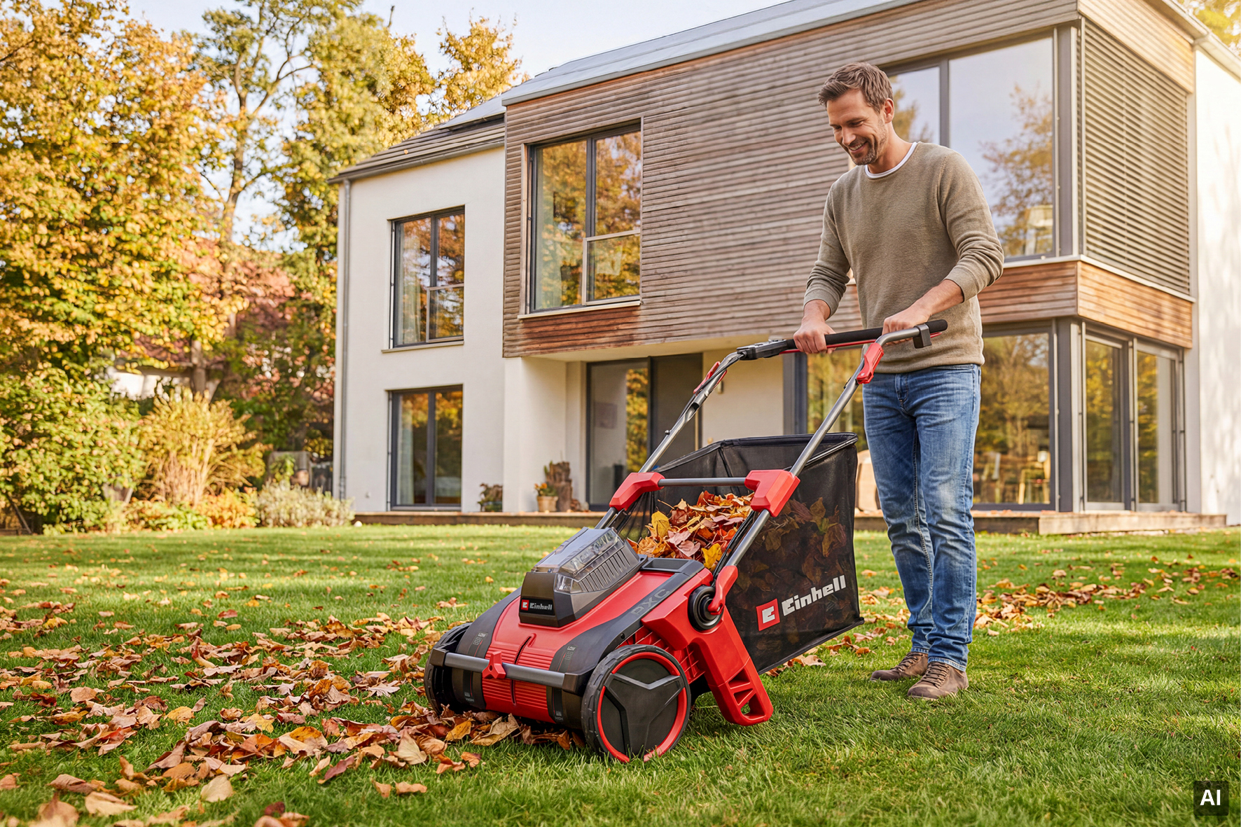 Einhell Akku-Laub- und Rasensammler GE-GC 18/55 Li E-Solo
