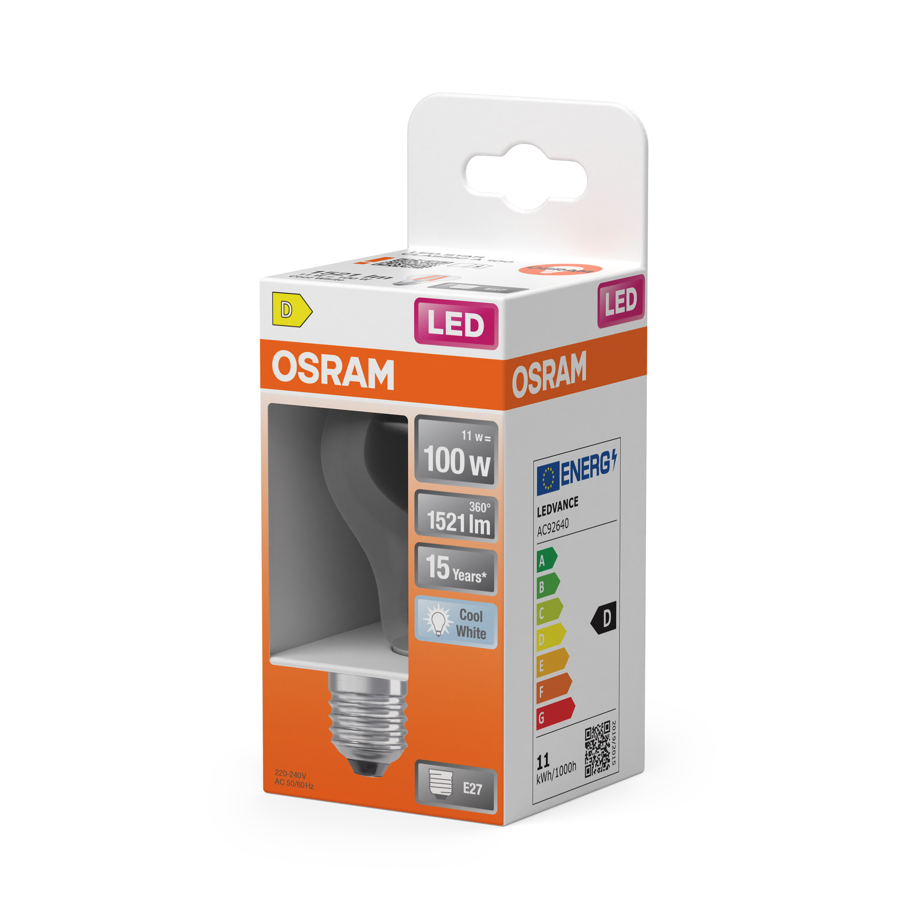 Osram LED Retrofit Classic, kaltweiß, E27