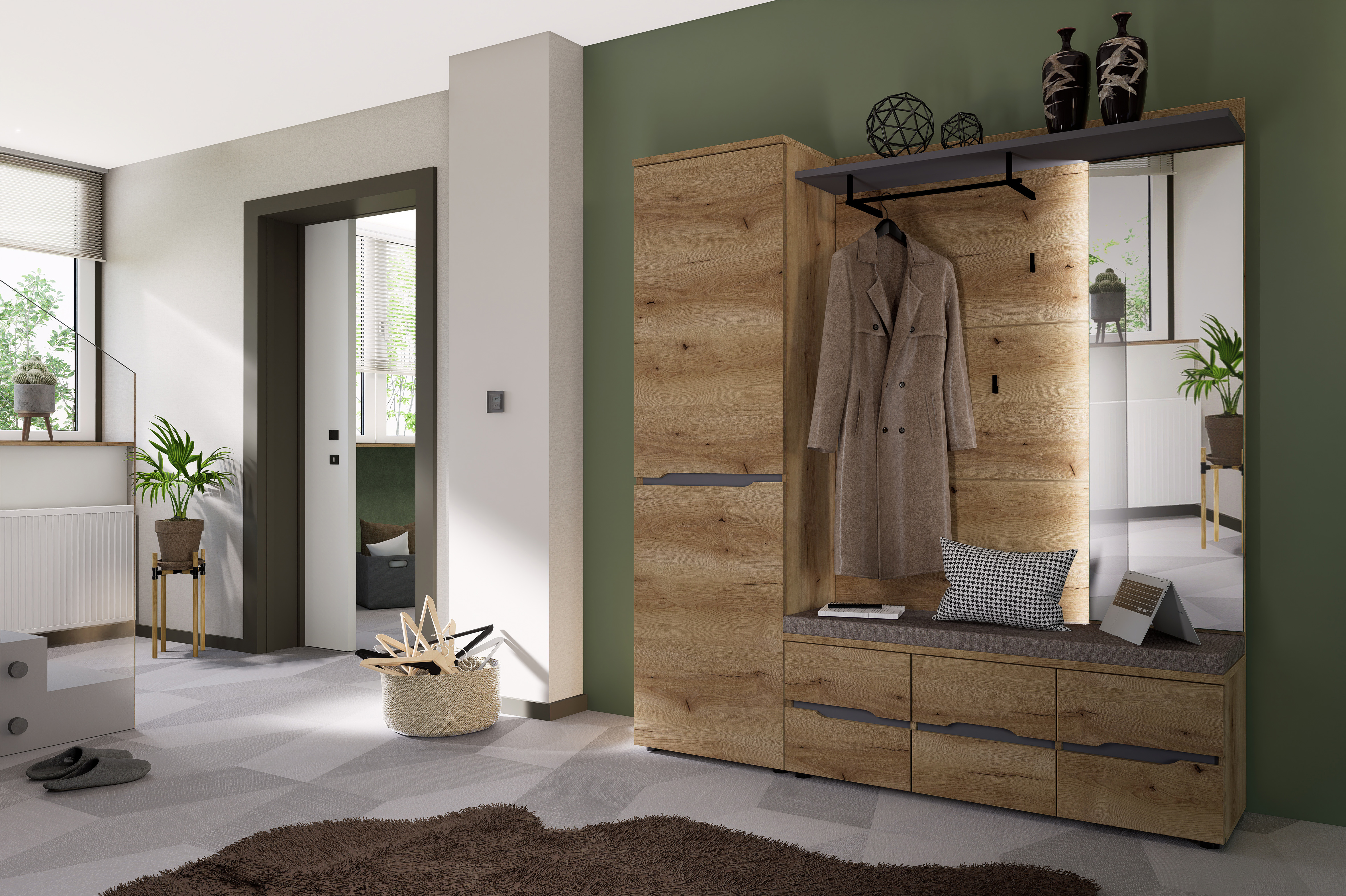 Innostyle Garderoben-Kombination Fargo, Evoke Eiche