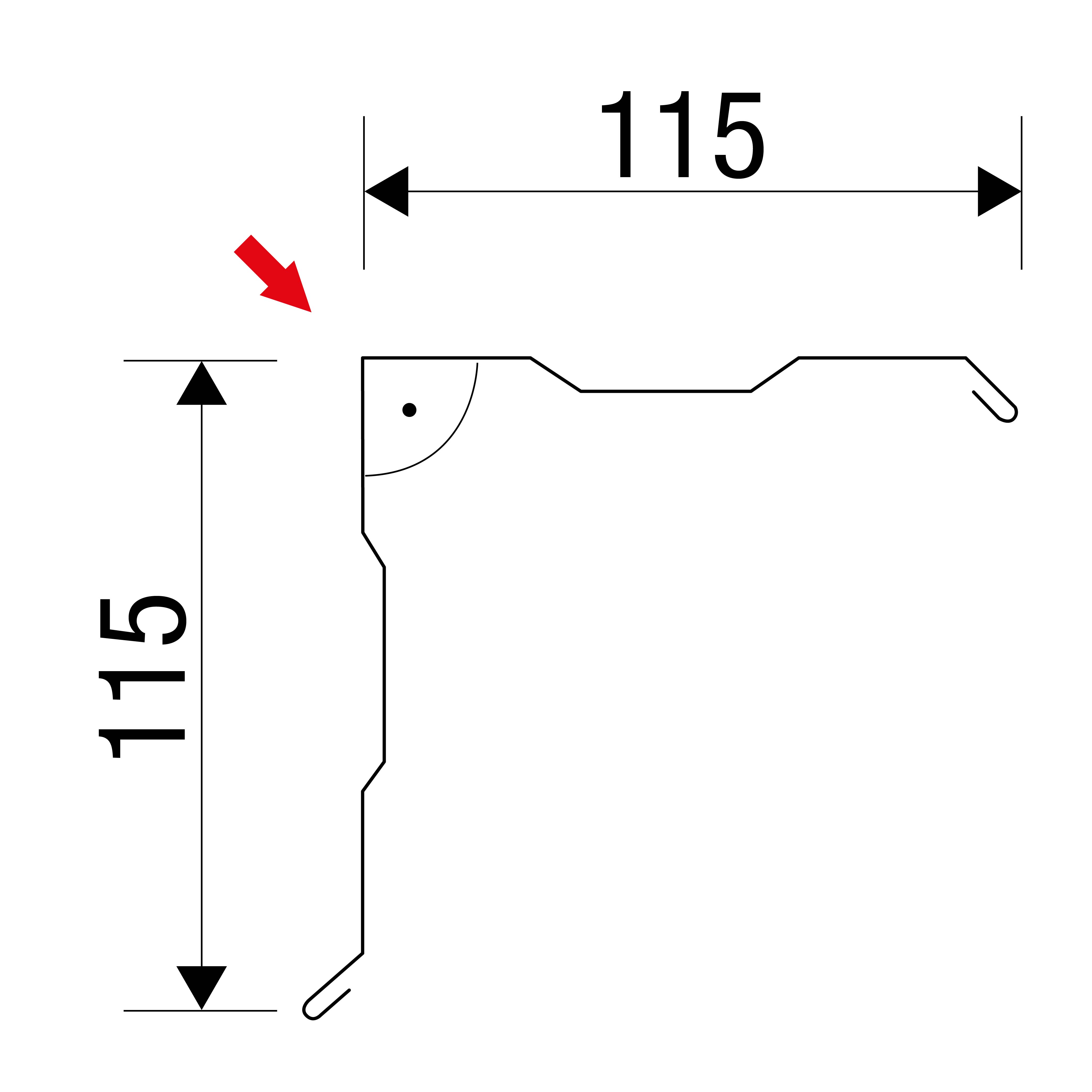 PRECIT Ortgangwinkel anthrazit, 1000 x 115 x 115 x 0,5 mm PRECIT Ortgangwinkel anthrazit, 1000 x 115 x 115 x 0,5 mm