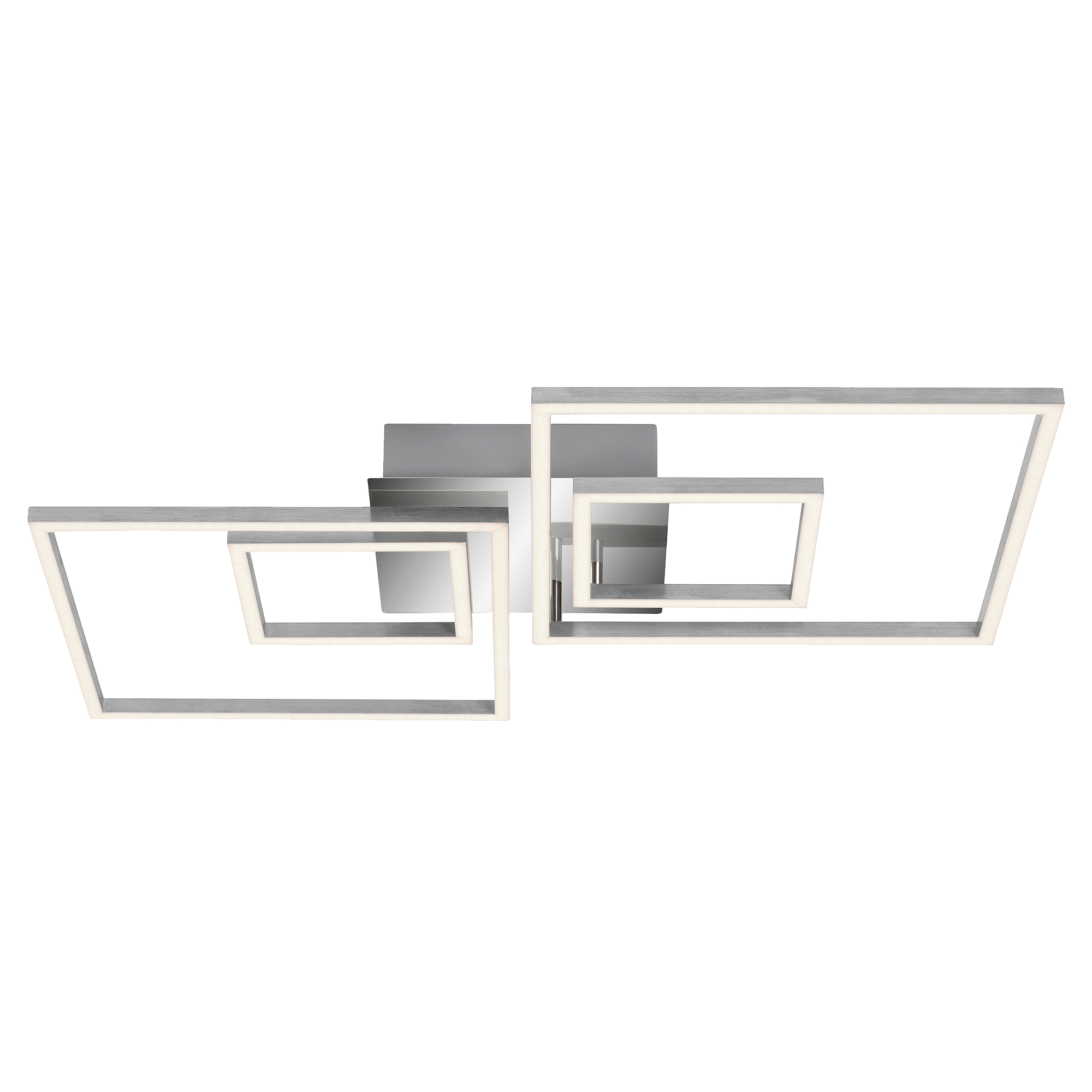 170891-9 BRILONER DECKENLEUCHTE 43,8W FRAMES 4 QUADRATE DREHBAR CHROM-ALU