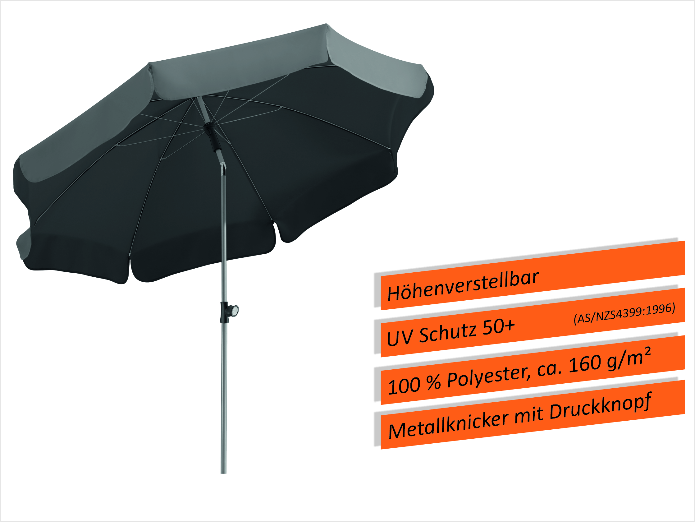695695_2 Schneider Schirm Locarno 200/8 Anthrazit