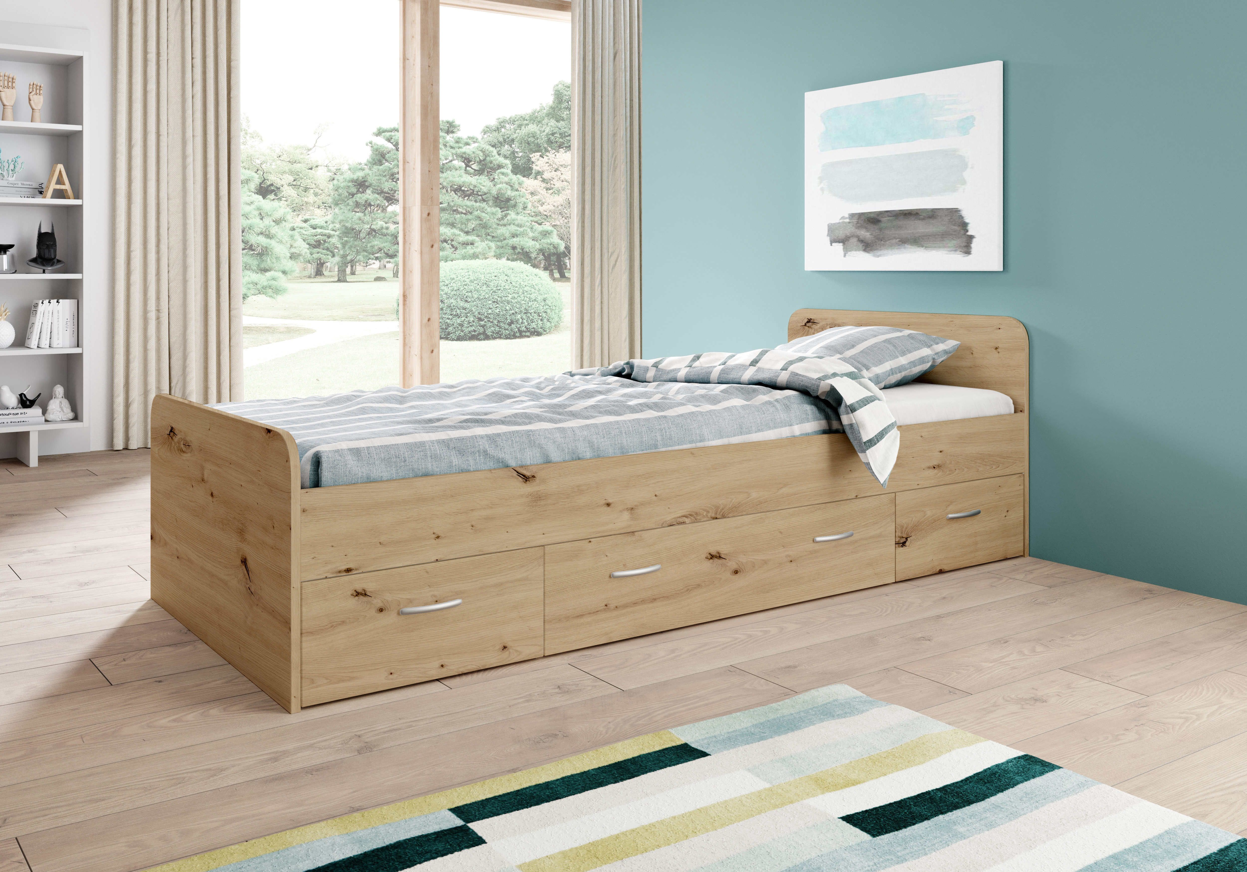 Pol-Power Bett Boro, artisan/eiche