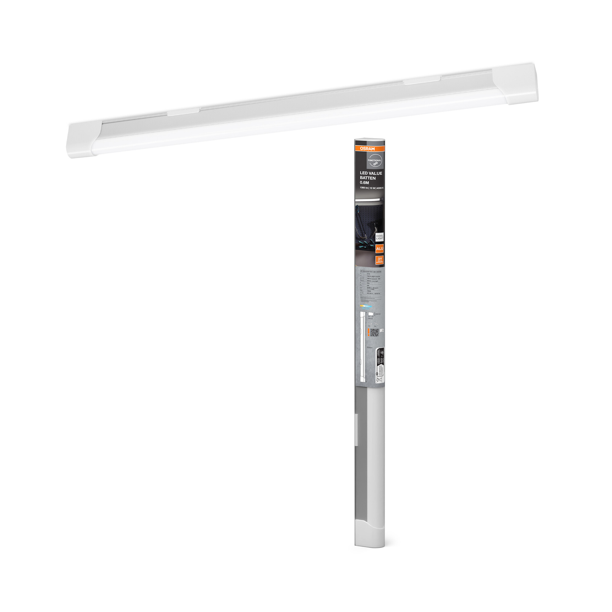 Osram Lichtleiste "LED Value Batten", 600 mm, 10W, 4000K