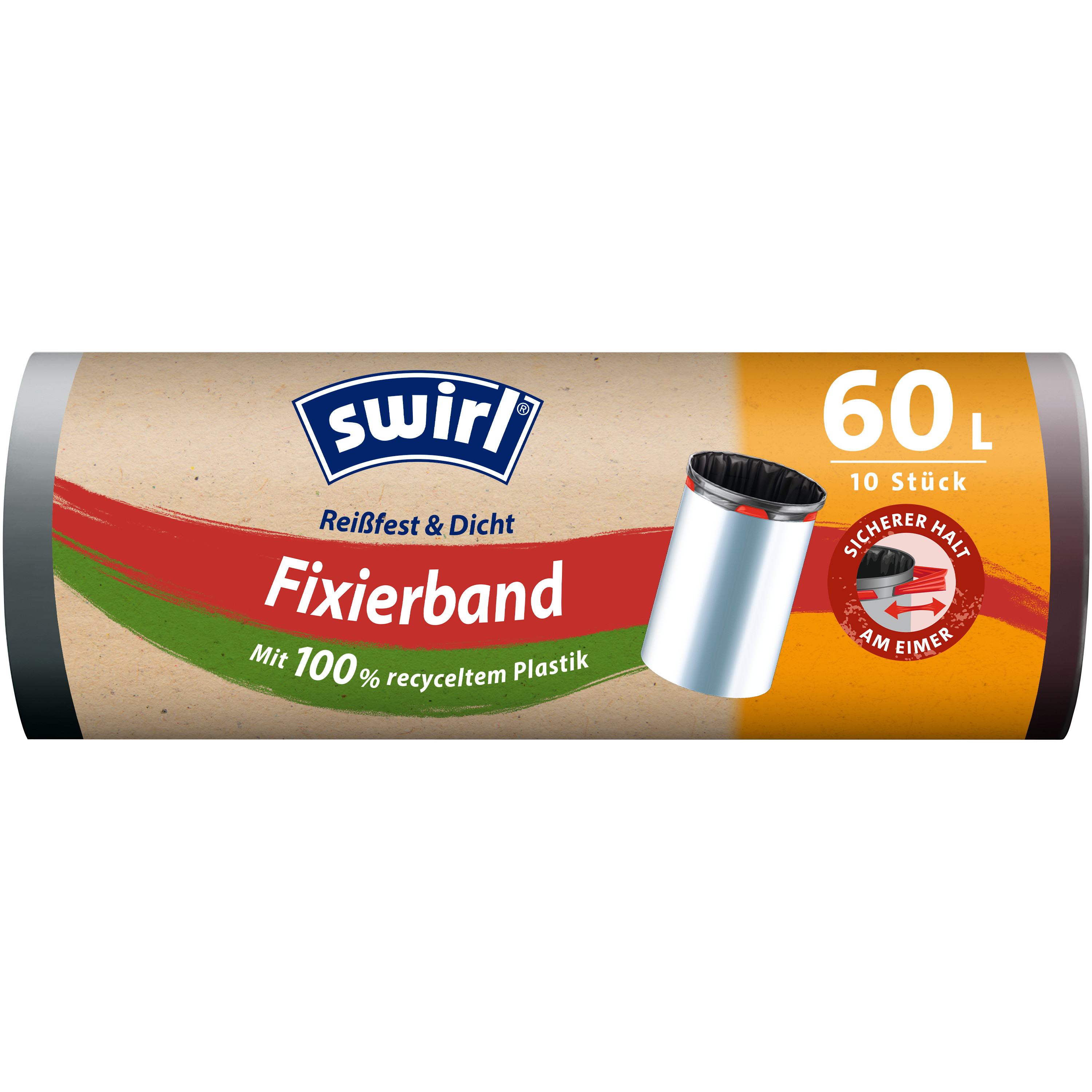 Swirl® Fixierband-Müllbeutel, 60 l Swirl® Fixierband-Müllbeutel, 60 l