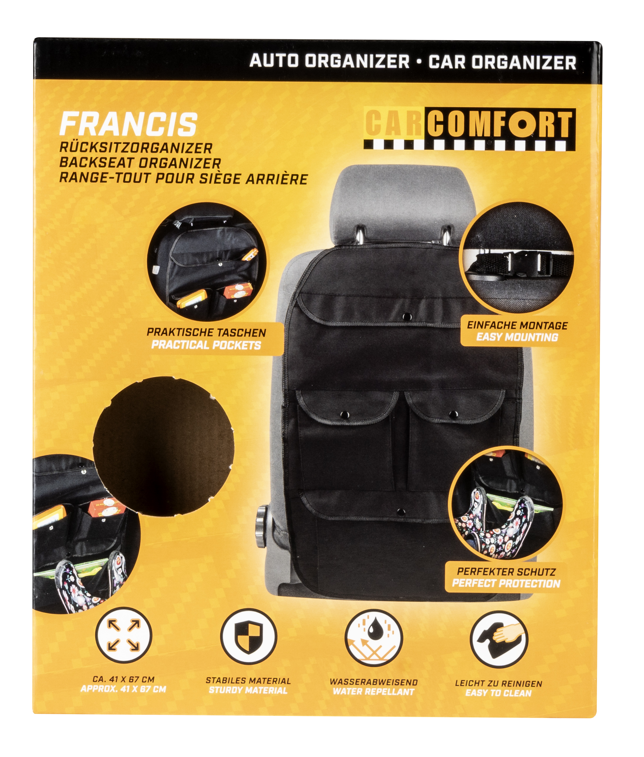 CarComfort Rücksitztasche Francis, schwarz CarComfort Rücksitztasche Francis, schwarz