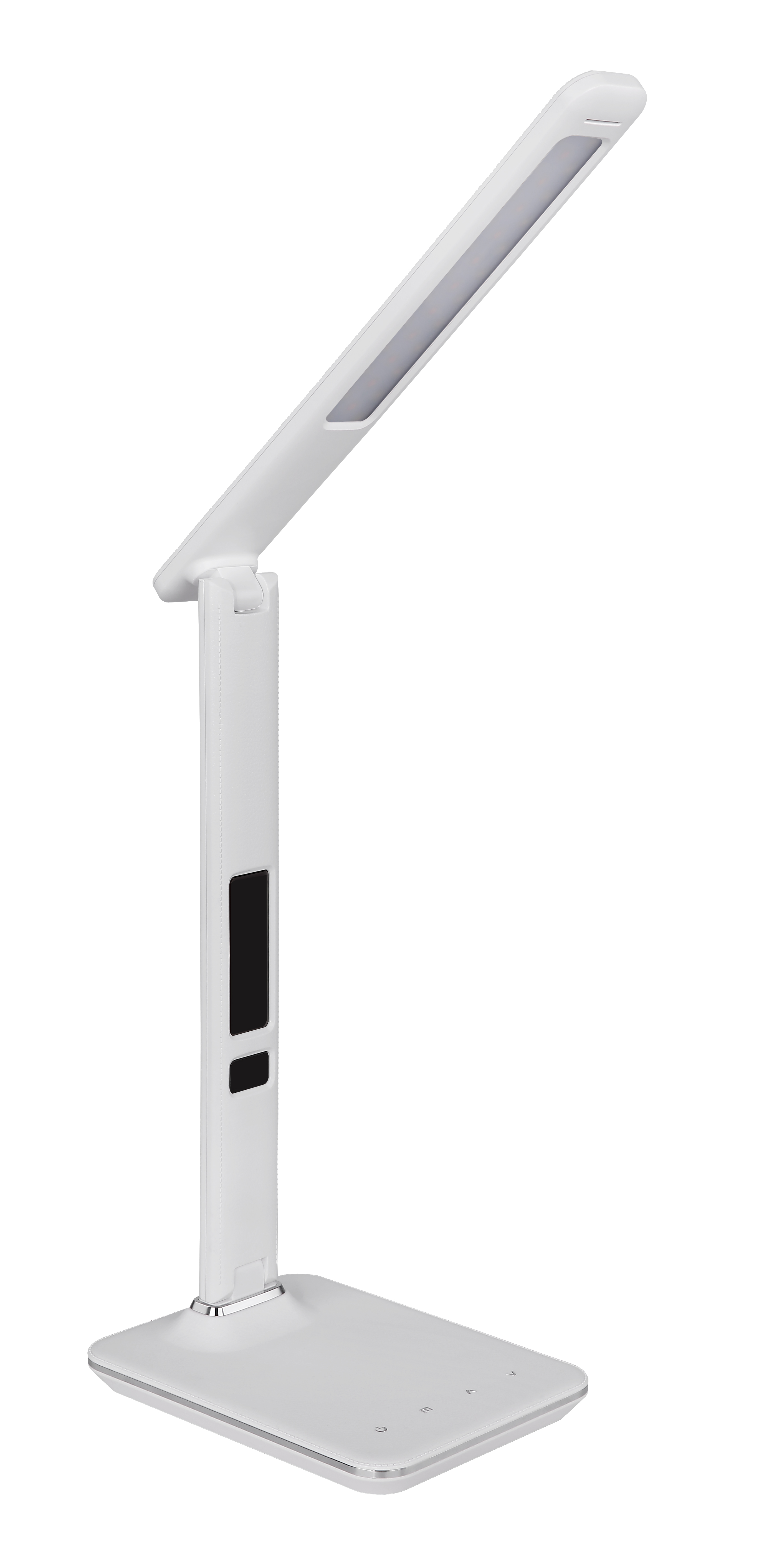 GLOBO TISCHLEUCHTE 7W WEISS  LEDER TOUCHDIMMER ANZEIGE