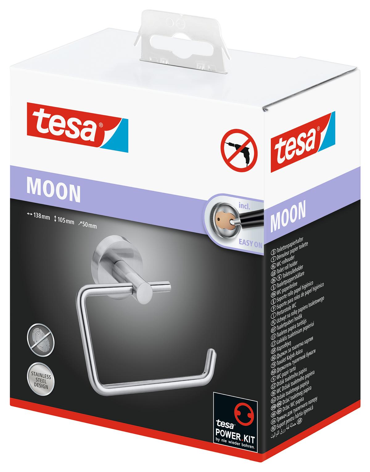 tesa Moon Toilettenpapierhalter, ohne Deckel