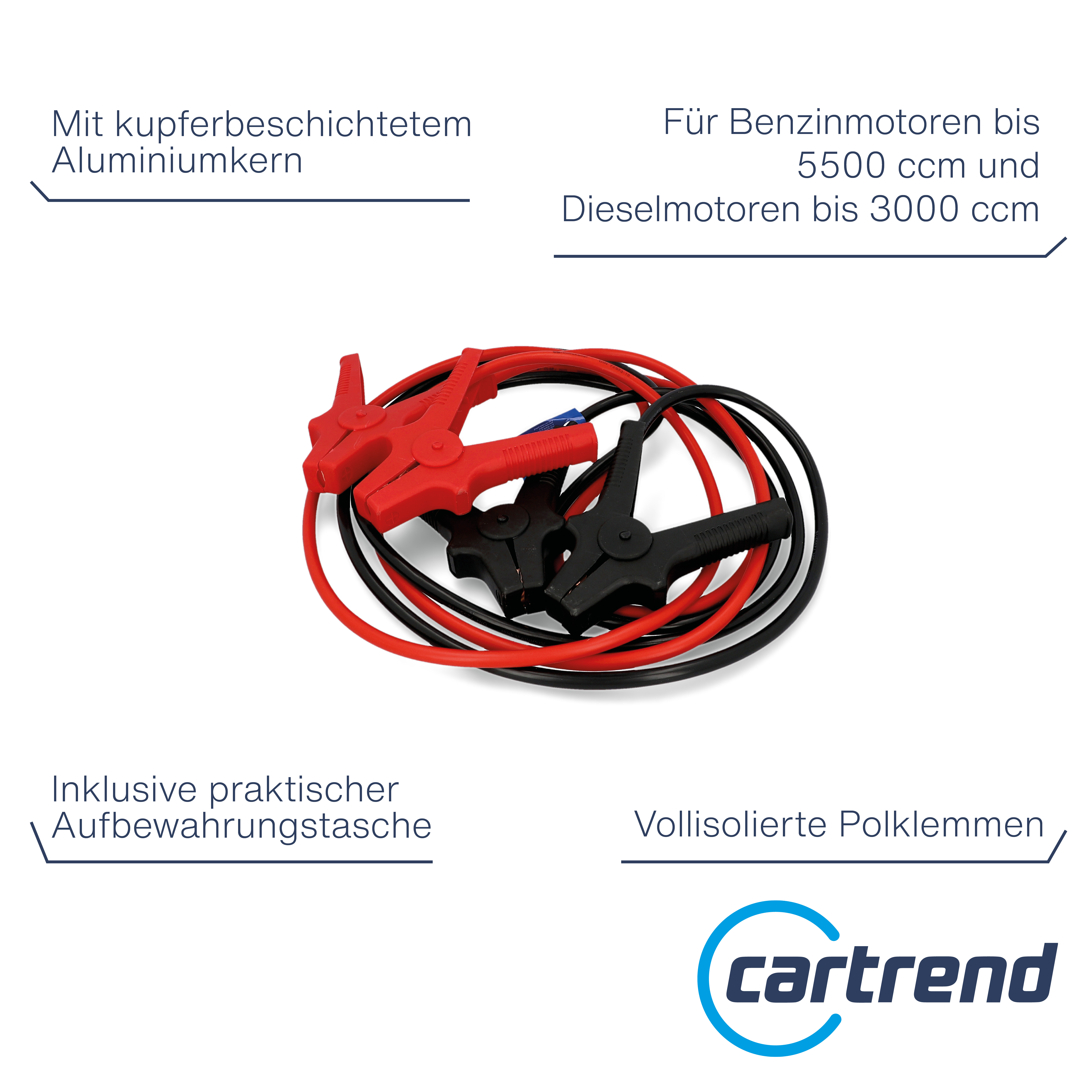 Cartrend Starthilfekabel Alu-Cu DIN25 350Amp