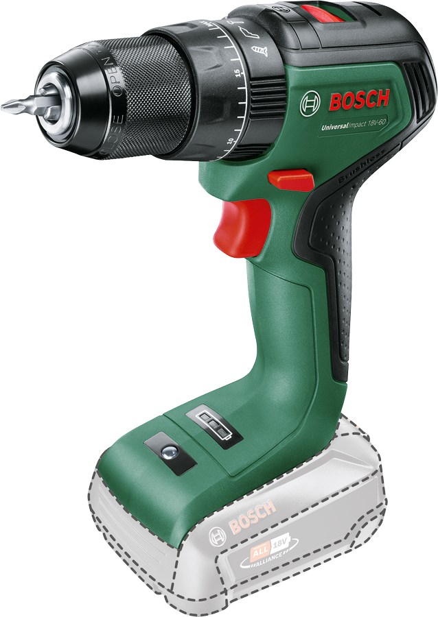Bosch Akku-Schlagbohrschrauber UniversalImpact 18V-60, Solo Bosch Akku-Schlagbohrschrauber UniversalImpact 18V-60, Solo