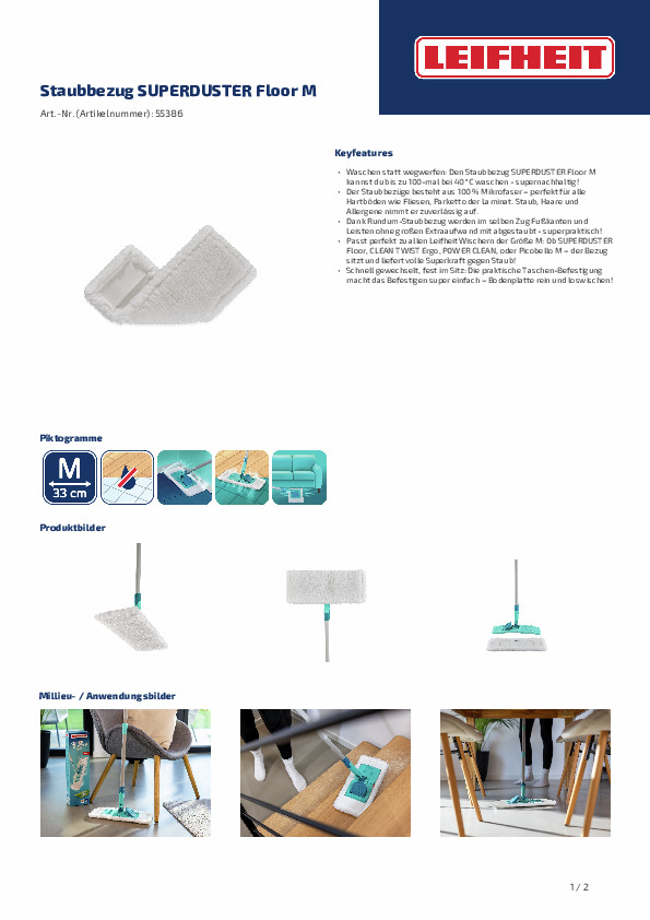 Leifheit Staubbezug SUPERDUSTER Floor M Leifheit Staubbezug SUPERDUSTER Floor M