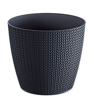 Prosperplast Blumentopf Wheaty, Ø 15,7 cm, anthrazit