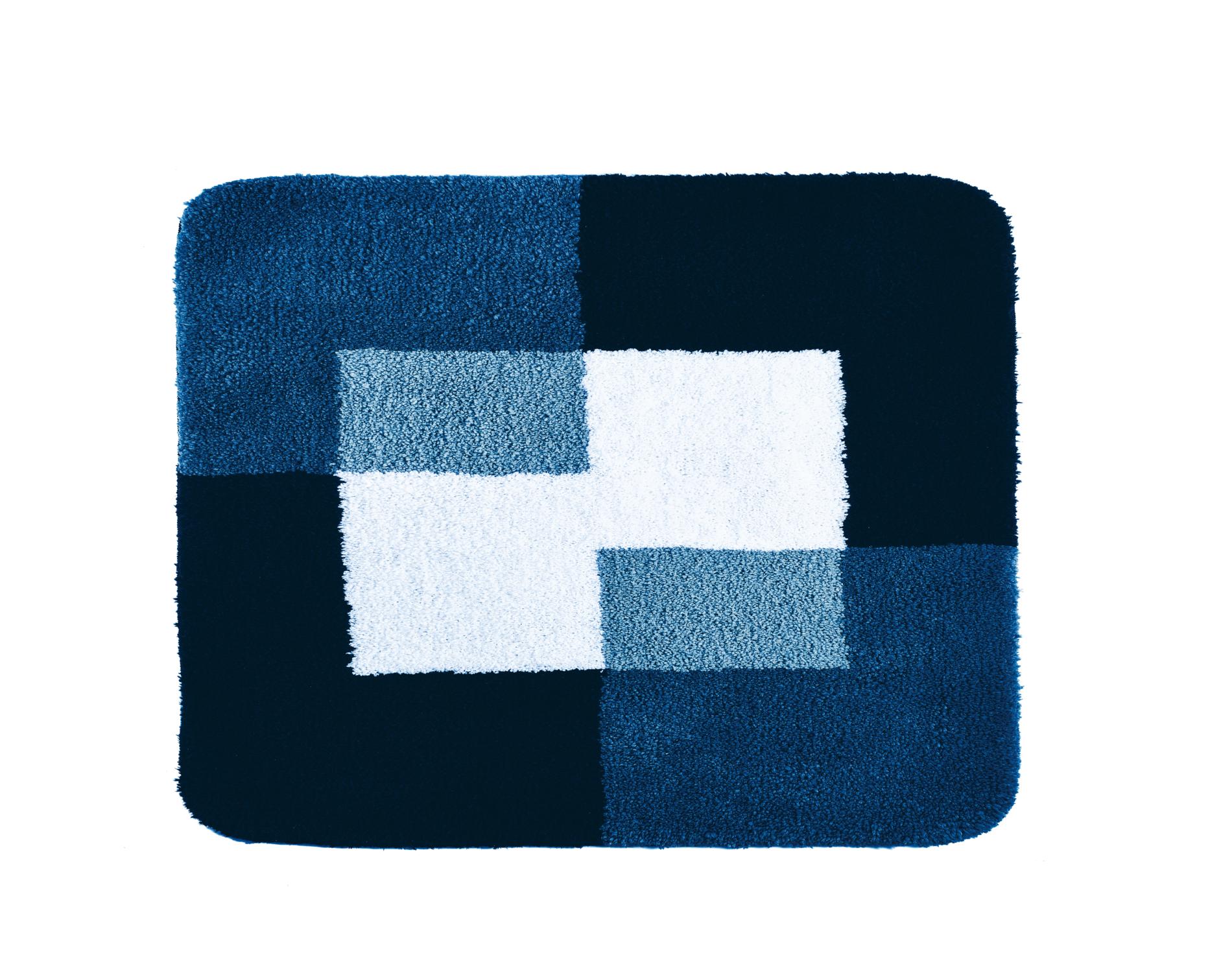 333484-1   VORLEGER OHNE AUSSCHNITT COINS BLAU 55X50 CM