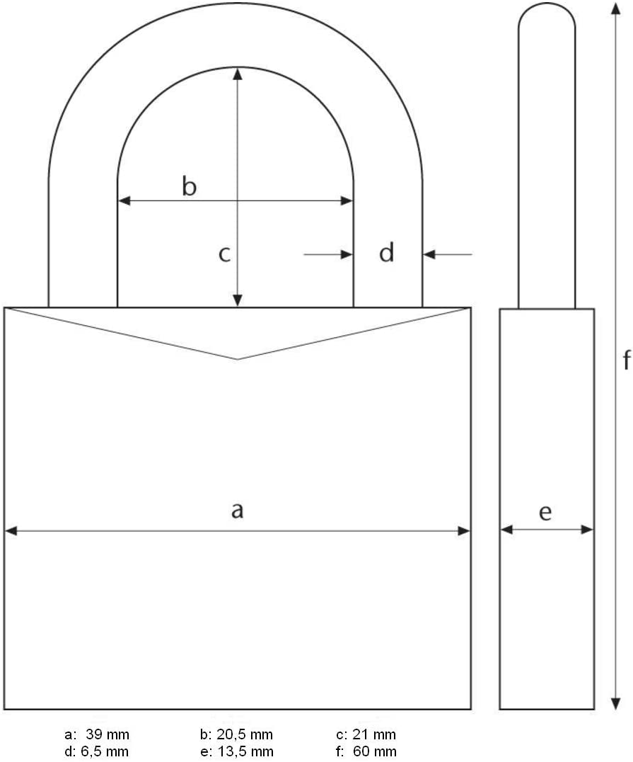 Abus Messing-Hangschloss 45/50