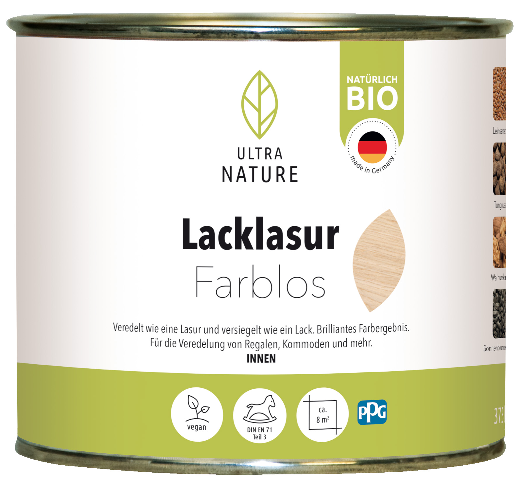Ultra Nature Lacklasur Farblos, 0,375 l Ultra Nature Lacklasur Farblos, 0,375 l