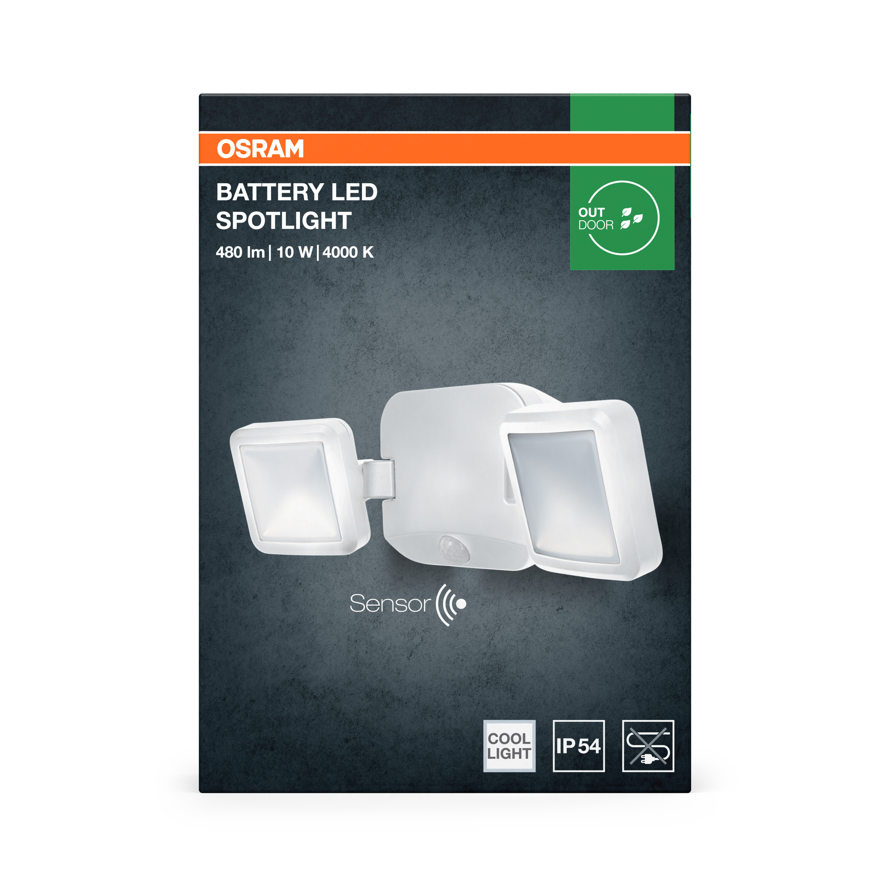 Osram LED Außenleuchte Battery Double, 10W, neutralweiß