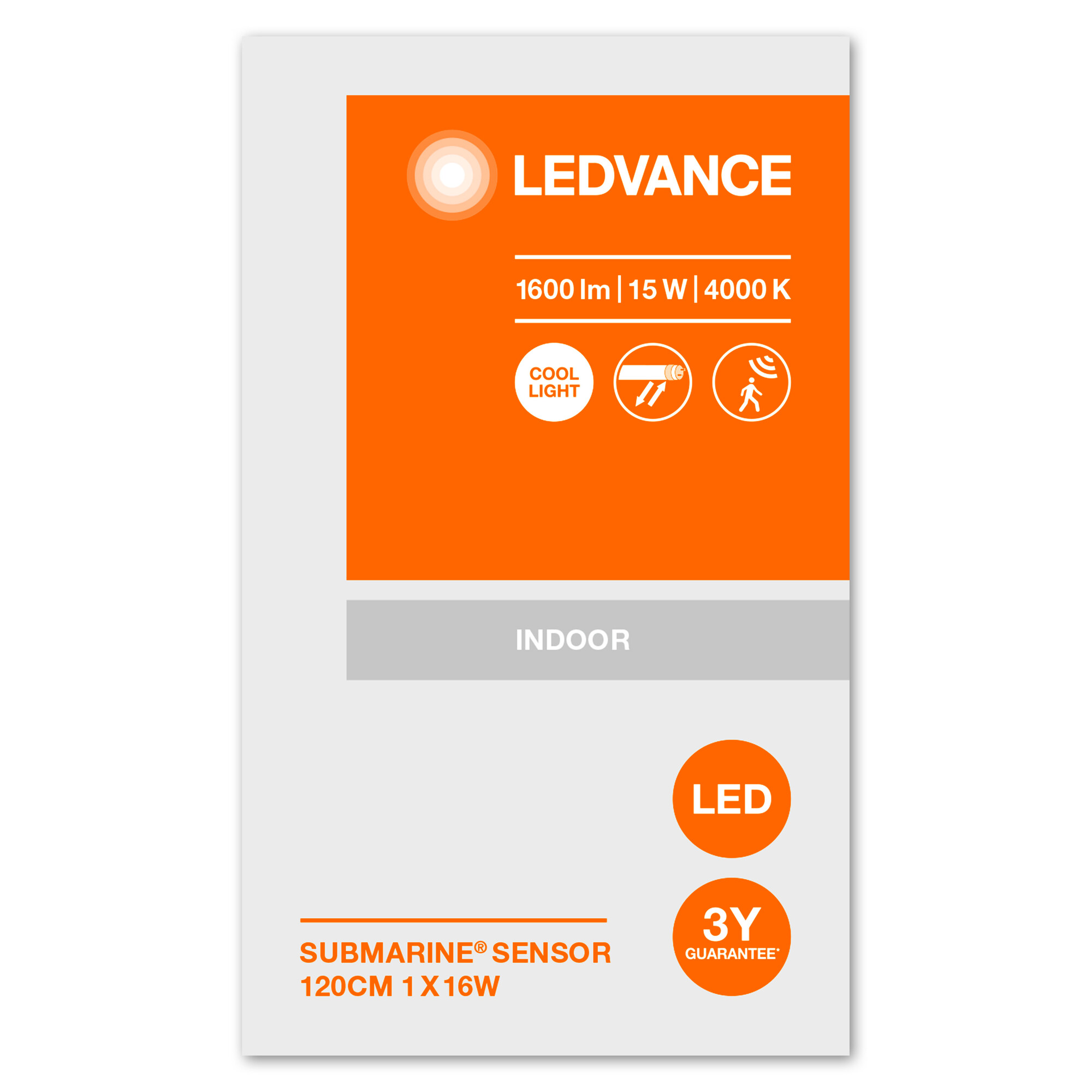 LEDVANCE Feuchtraumleuchte Submarine Sensor, 120 cm, 16W, 4000K LEDVANCE Feuchtraumleuchte Submarine Sensor, 120 cm, 16W, 4000K