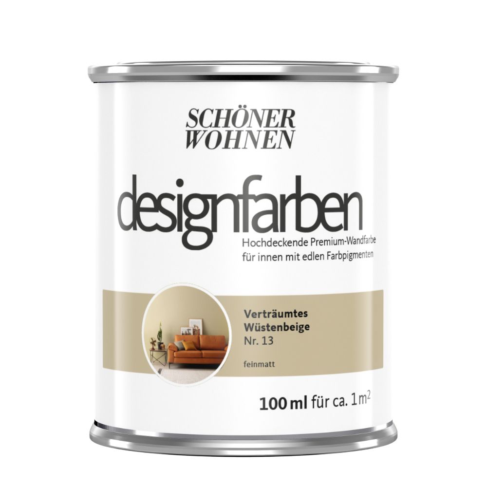 Schöner Wohnen Designfarbe, verträumtes wüstengelb, 100 ml