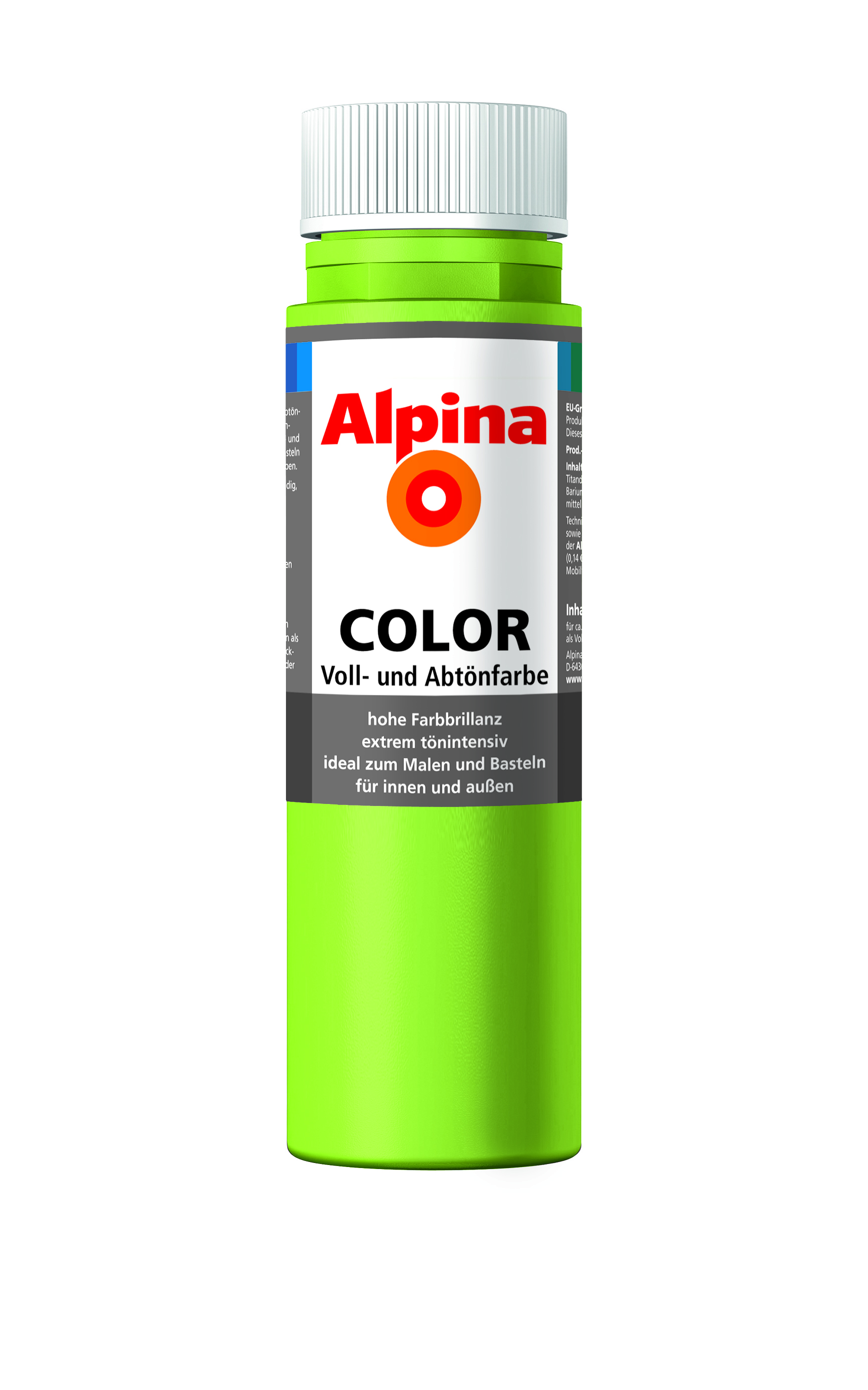 4001244707317_Alpina_Color_250ml_PowerGreen Alpina Color Voll- und Abtönfarbe Power Green, 250ml