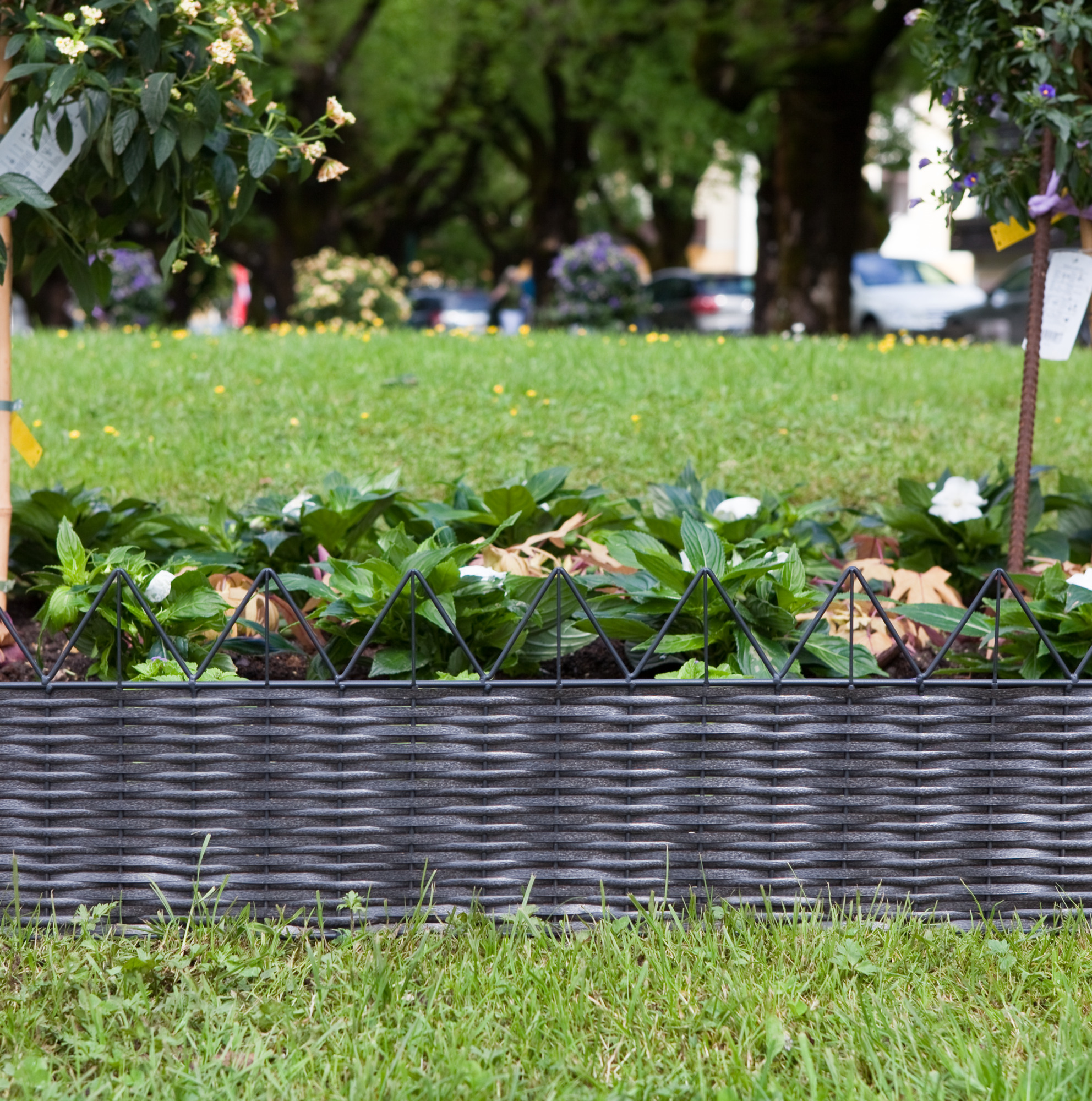 Windhager Beeteinfassung PVC Rattan, 100 x 25/35 cm