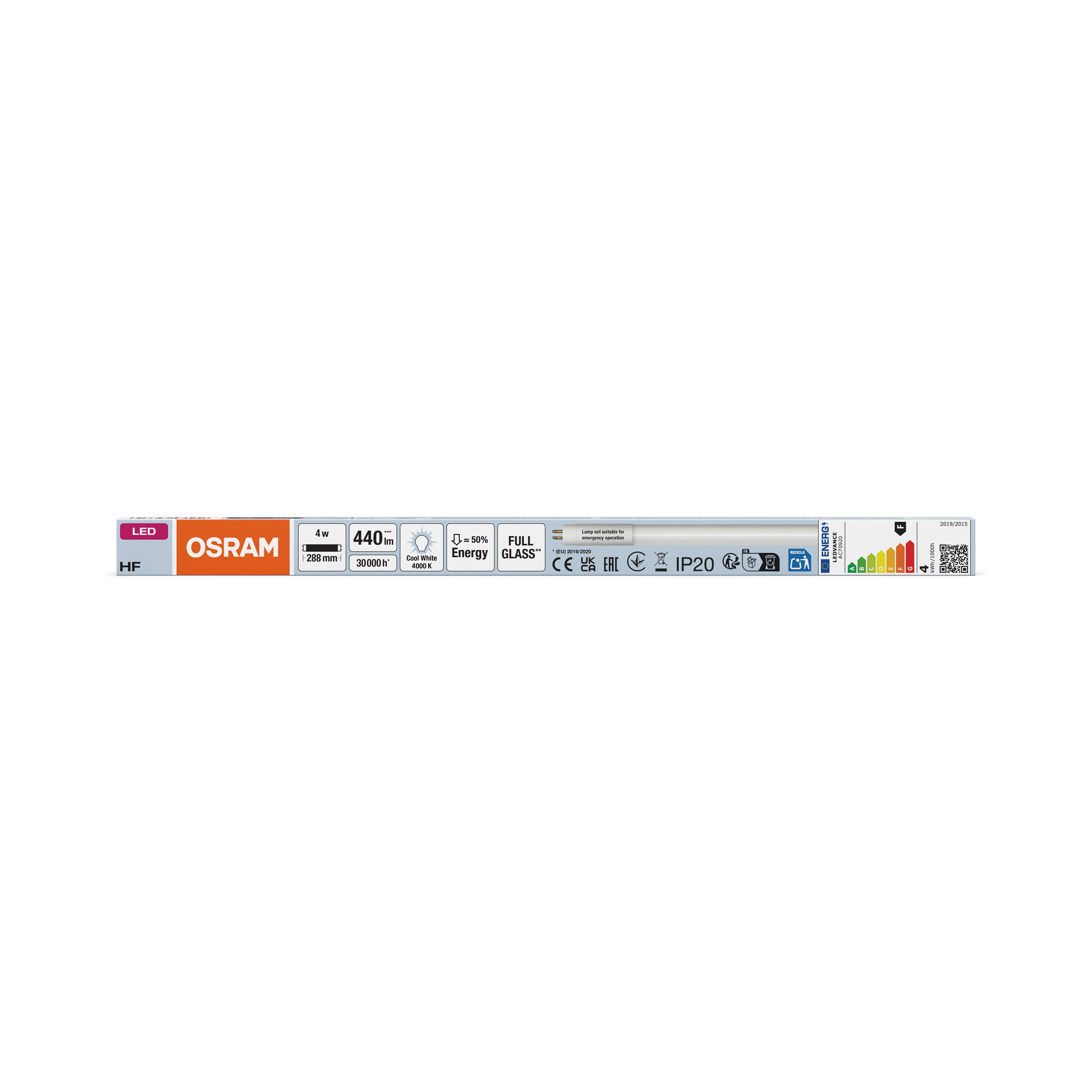 Osram LED Röhre TUBE T5HF, 288 mm, kaltweiß