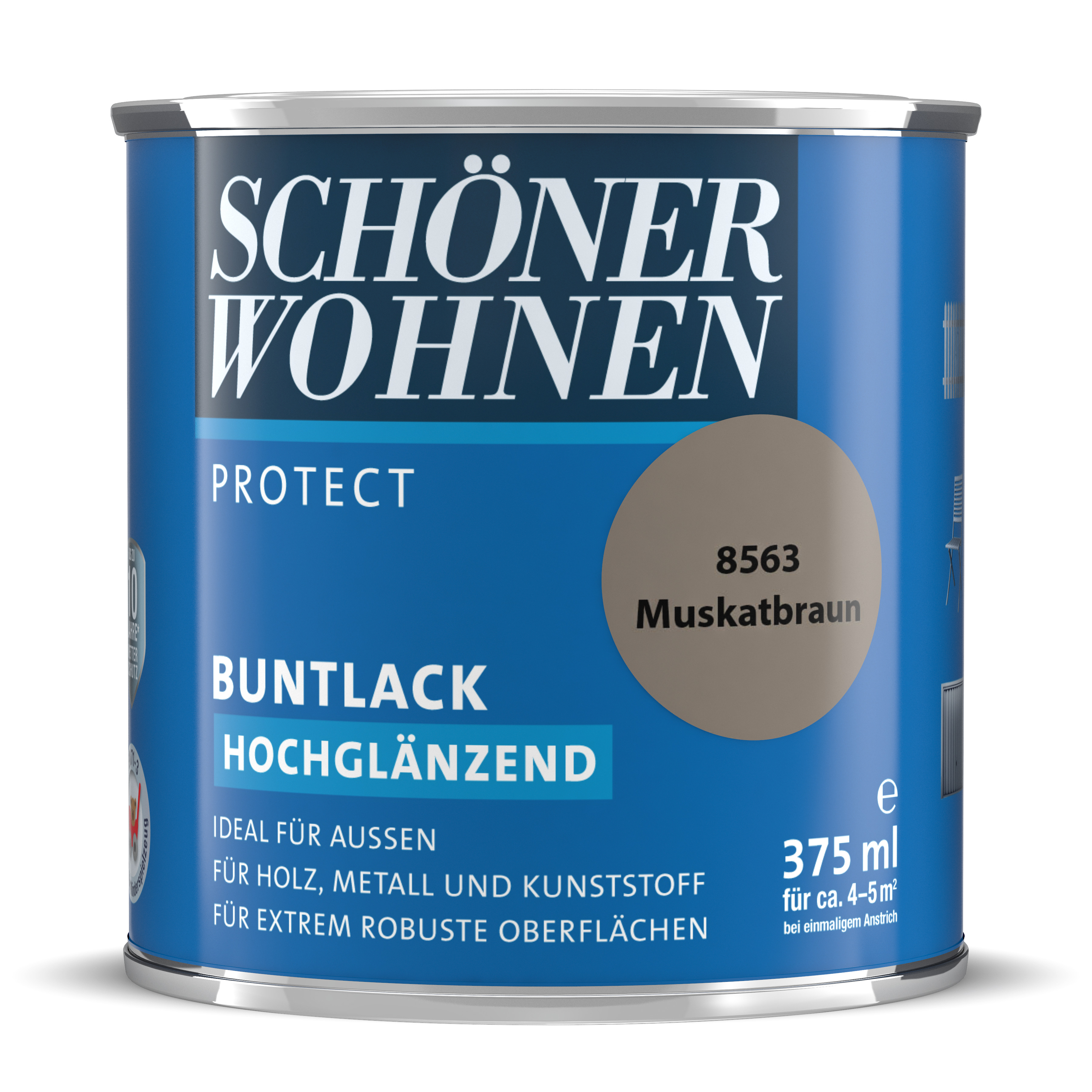 SW_2434-0375-8563 Schöner Wohnen Protect Buntlack, hochglänzend, muskatbraun