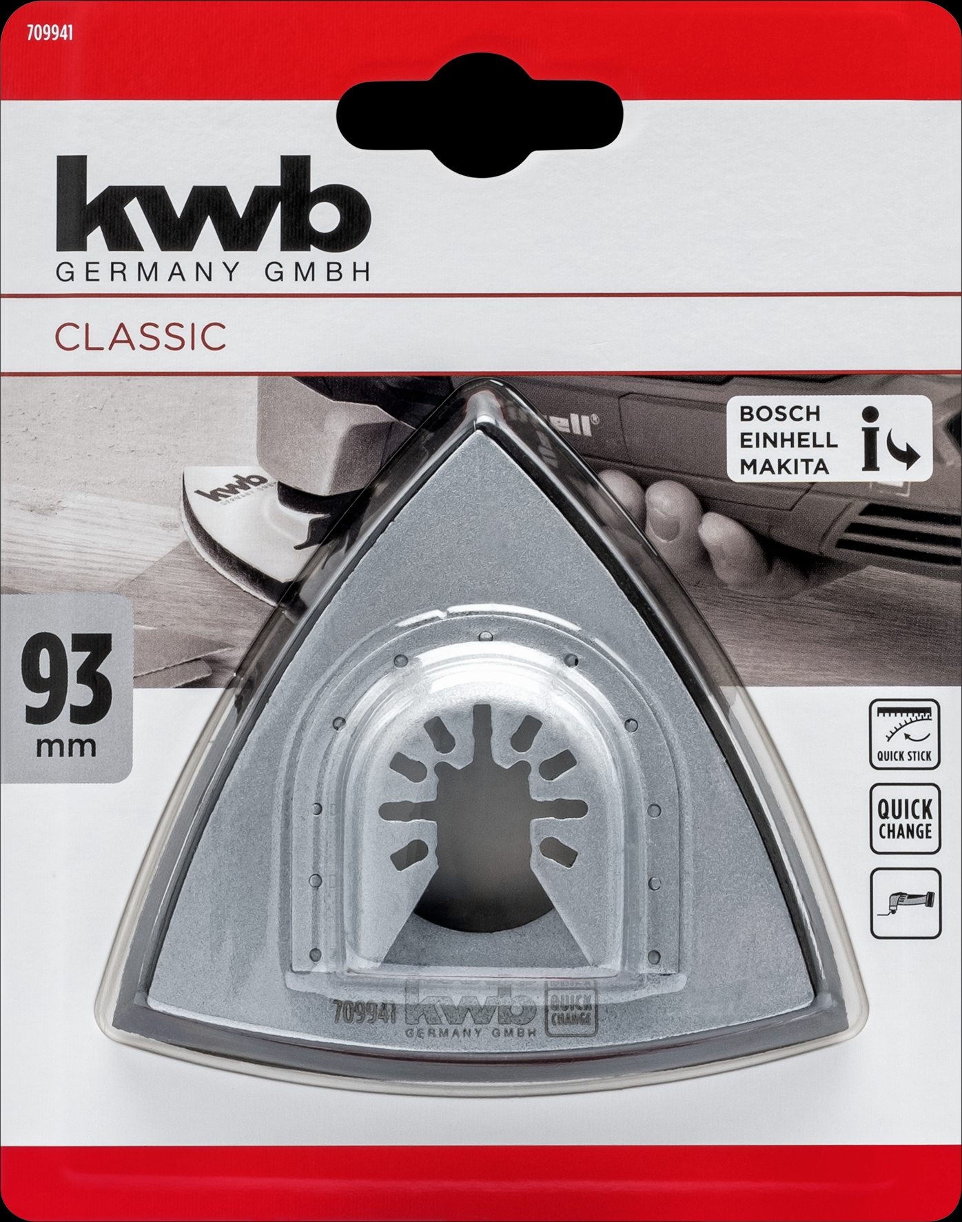 kwb Quick-Stick Filzpolierscheibe, 93 mm