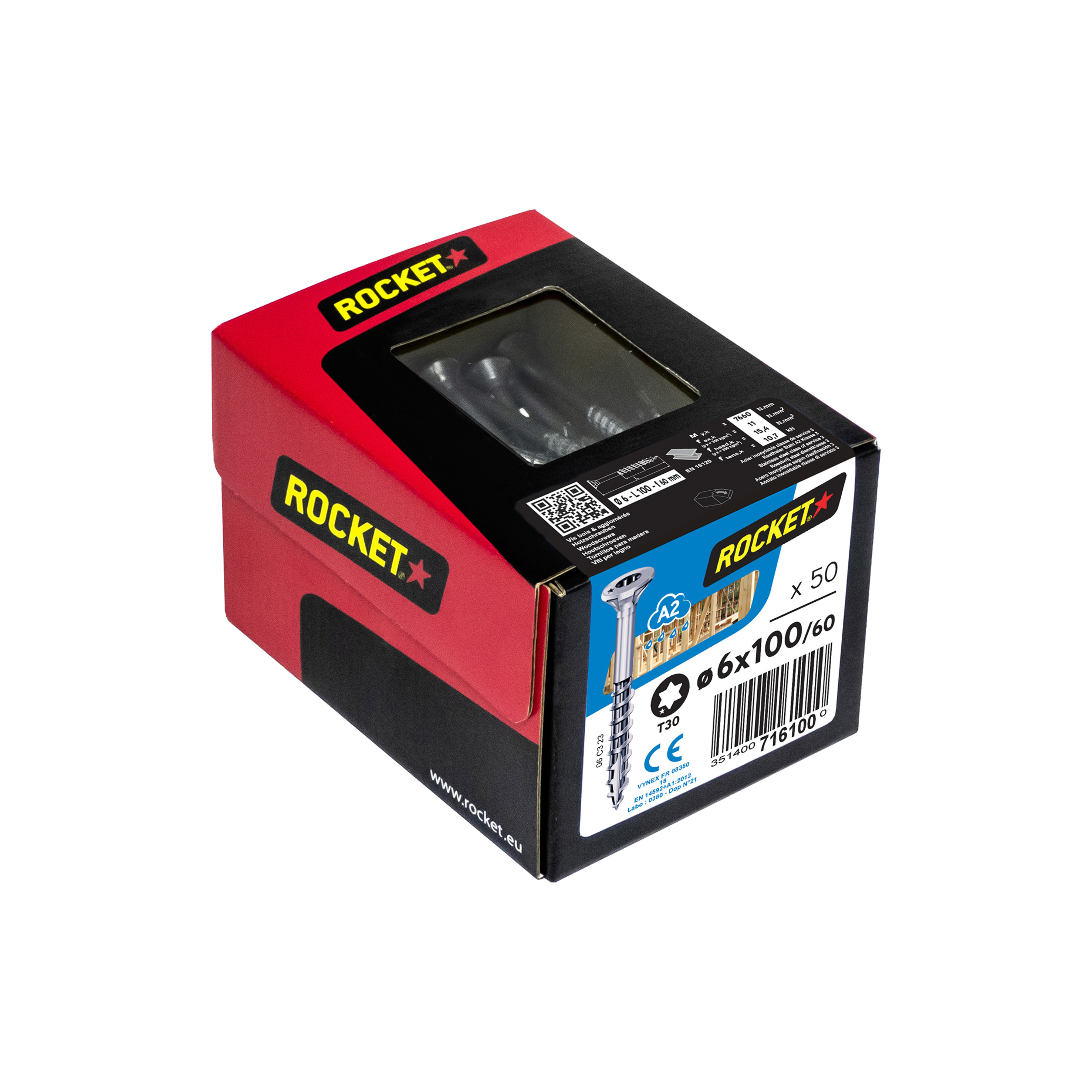 Rocket Seko 6,0 x 100 A2 T30 TG Rocket Seko 6,0 x 100 A2 T30 TG