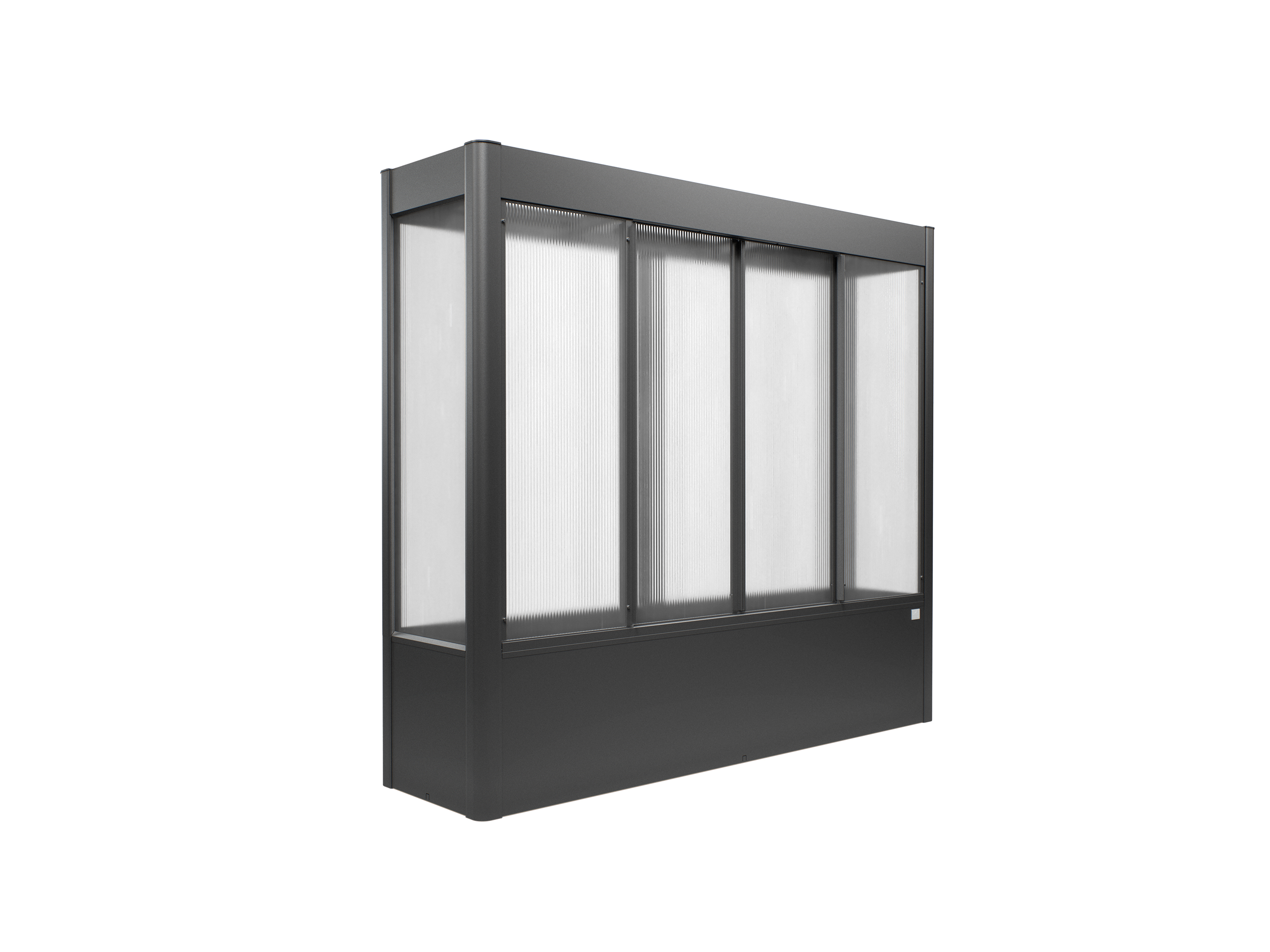 Biohort Gewächshaus Florentina, Gr. 2 x 0,5 mini, dunkelgrau-metallic