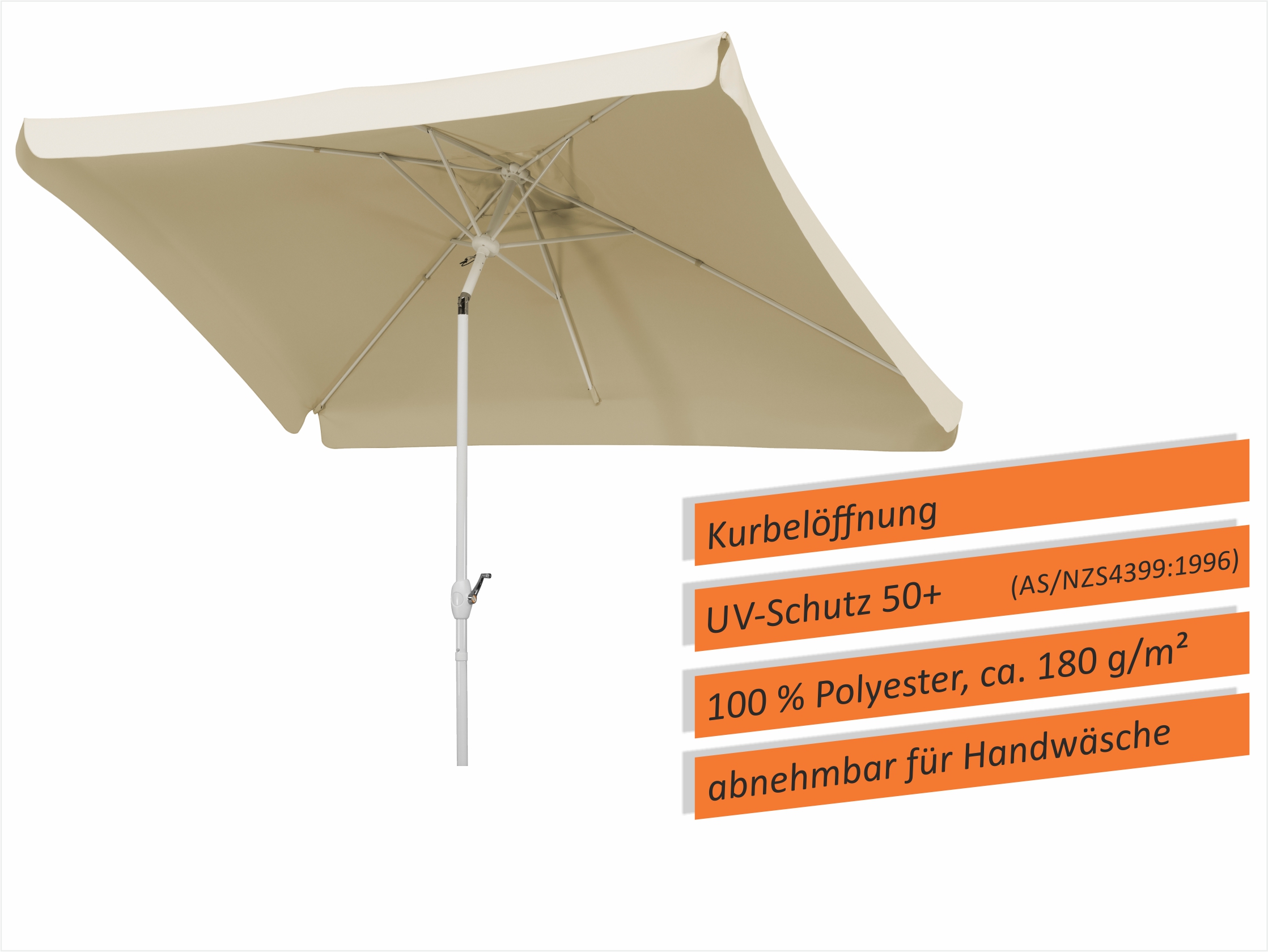 509847_6 Schneider Schirm Oslo 200X300cm Natur
