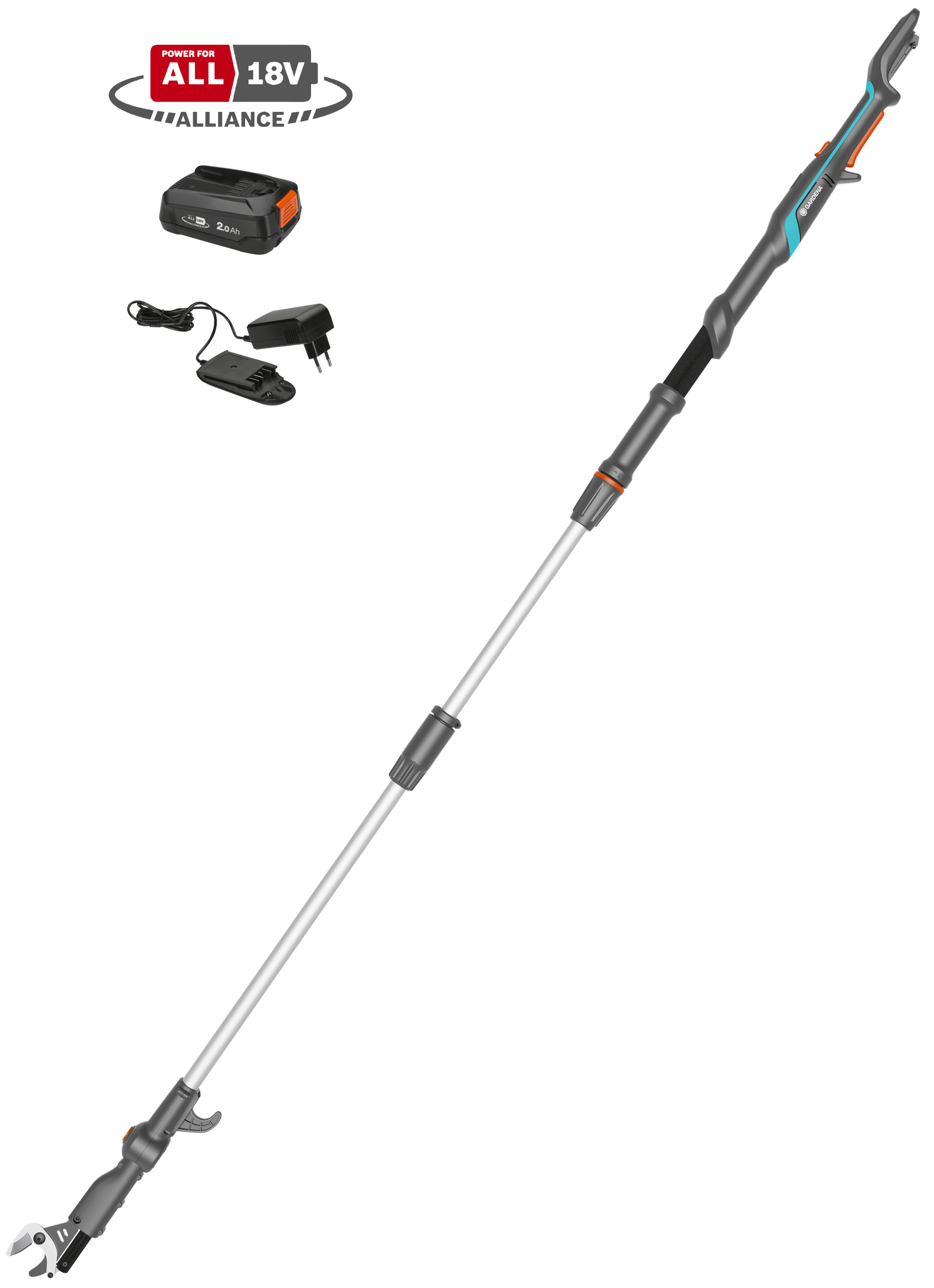 Gardena Akku-Teleskop-Baumschere HighCut 250/18V P4A Ready-To-Use Set Gardena Akku-Teleskop-Baumschere HighCut 250/18V P4A Ready-To-Use Set