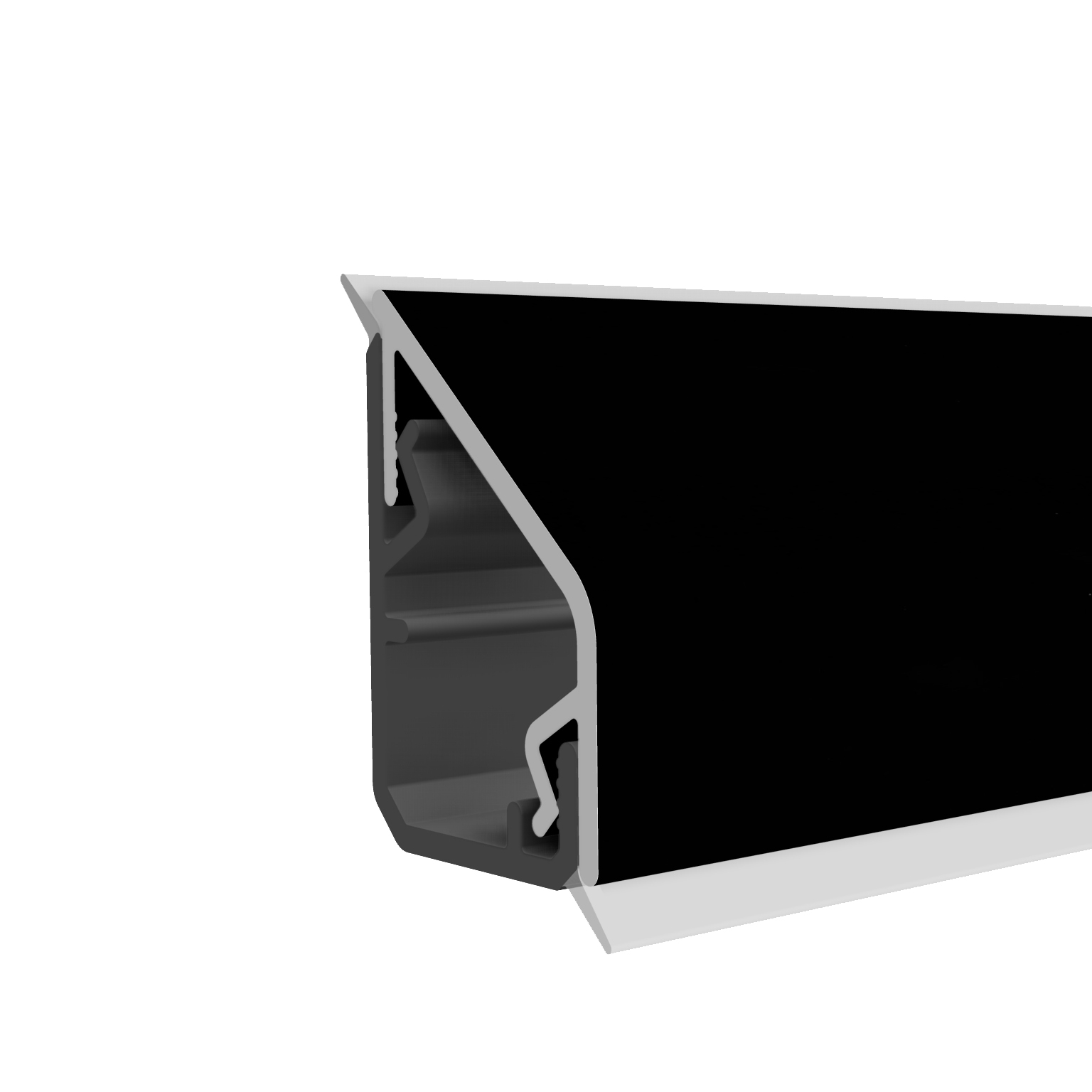 Döllken Wandanschlussleiste Design, schwarz