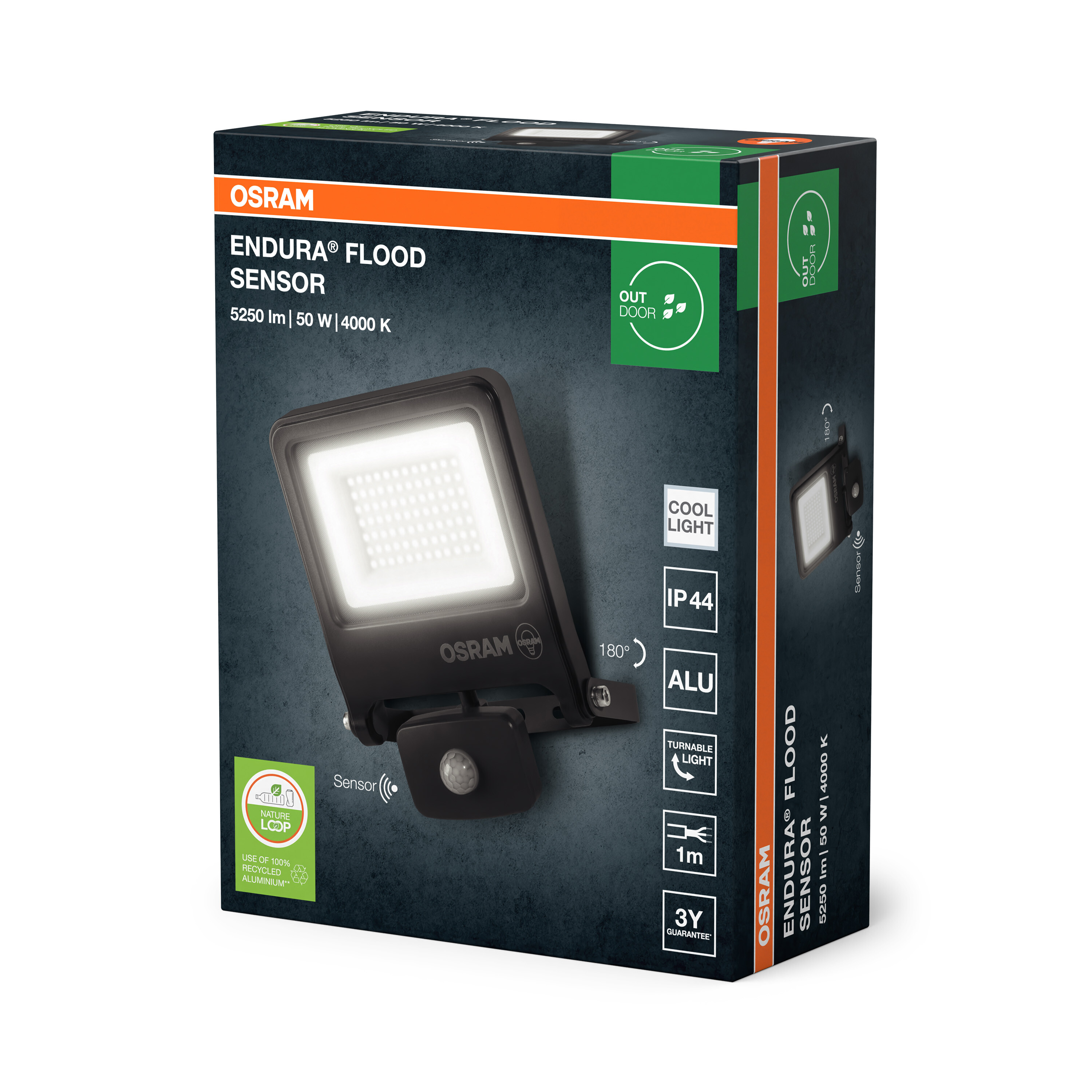 Osram LED Fluter mit Sensor, 10W, Kaltweiß