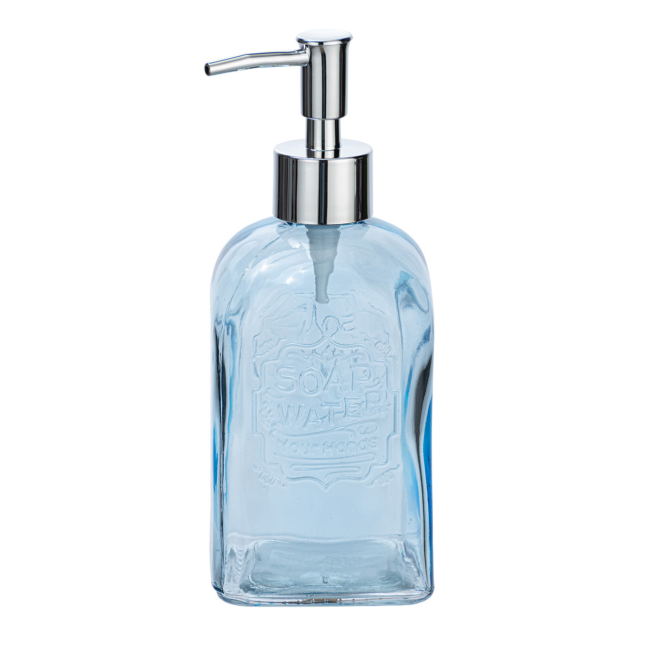 733811-Seifenspender-Mod-Vetro-eckig-blau_FS_02 WENKO SEIFENSPENDER VETRO ECKIG BLAU