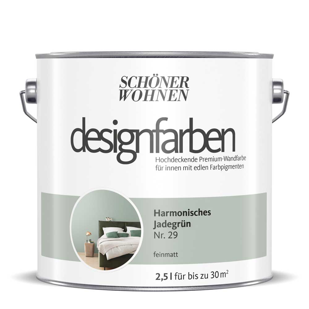 Schöner Wohnen Designfarbe, harmonisches jadegrün, 2,5L Schöner Wohnen Designfarbe, harmonisches jadegrün, 2,5L