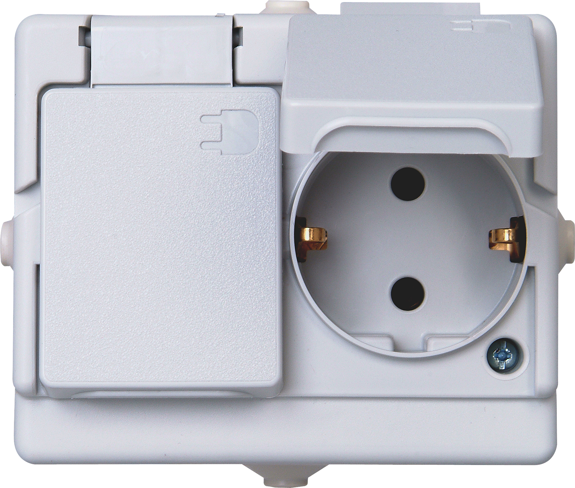 Kopp Aufputz-Steckdose 2-fach, grau Kopp Aufputz-Steckdose 2-fach, grau