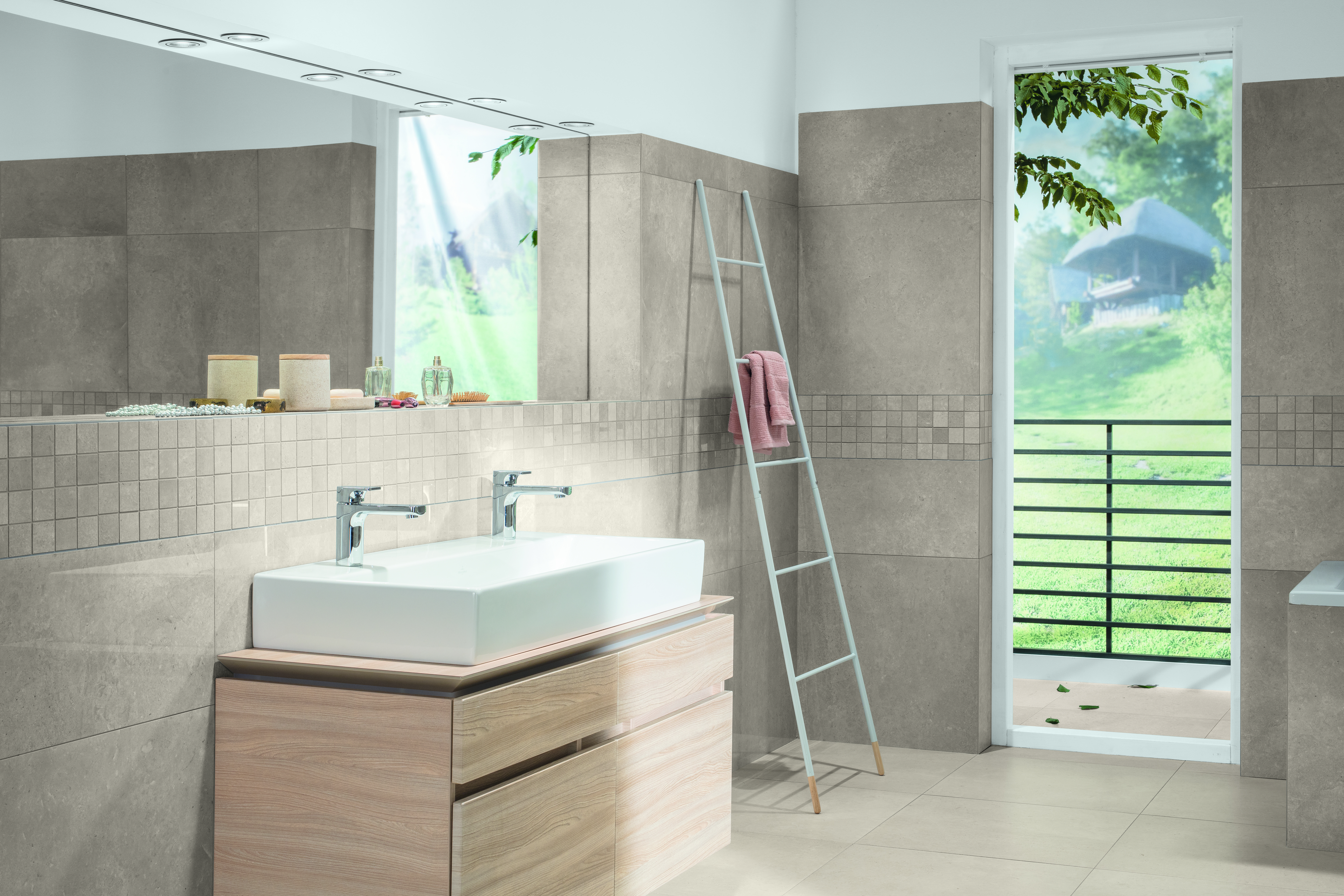 Lasselsberger Kalkstein Mosaik Lime beige, 30 x 30 cm