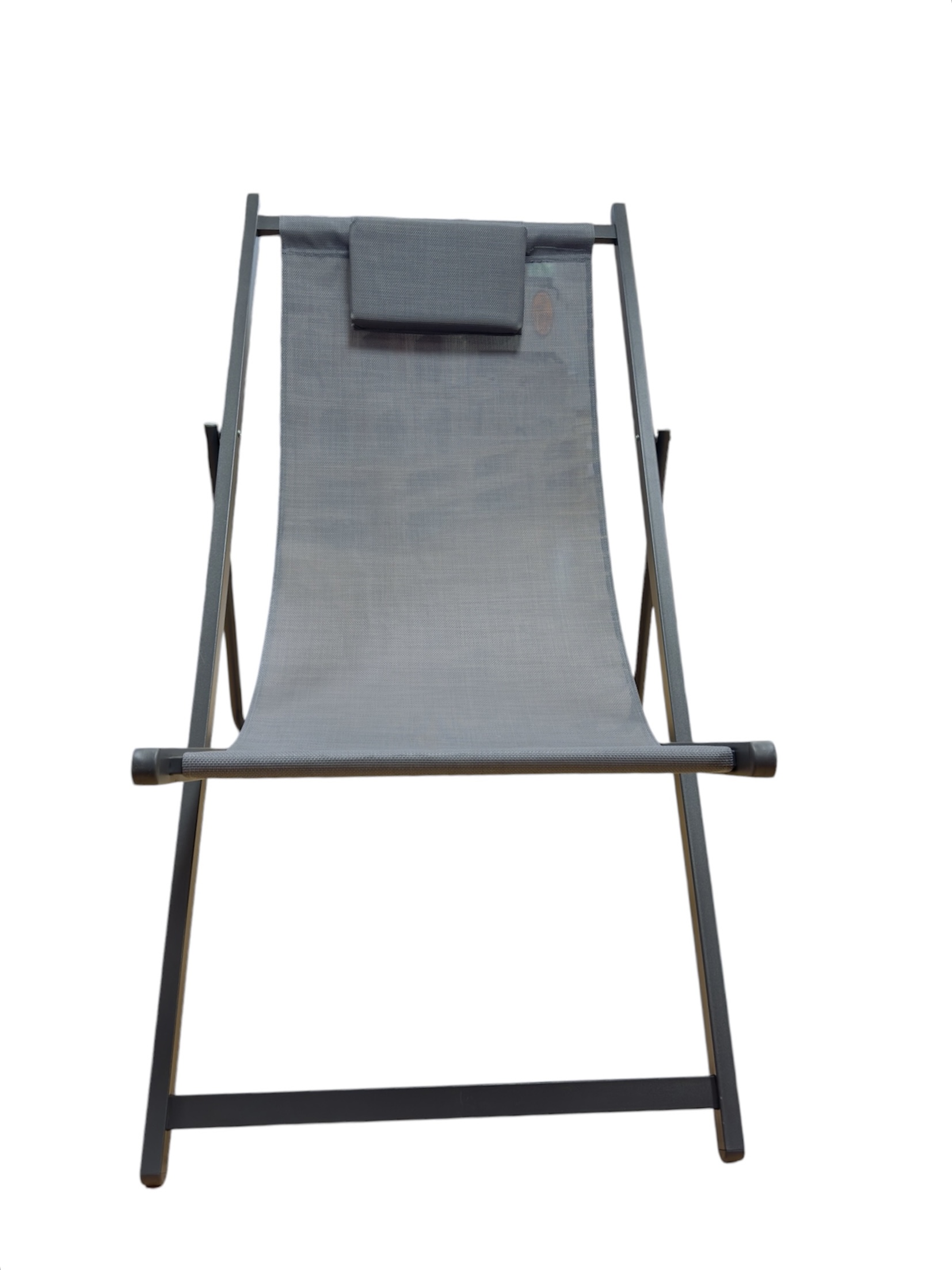 Strandstuhl aus Metall anthrazit/anthrazit