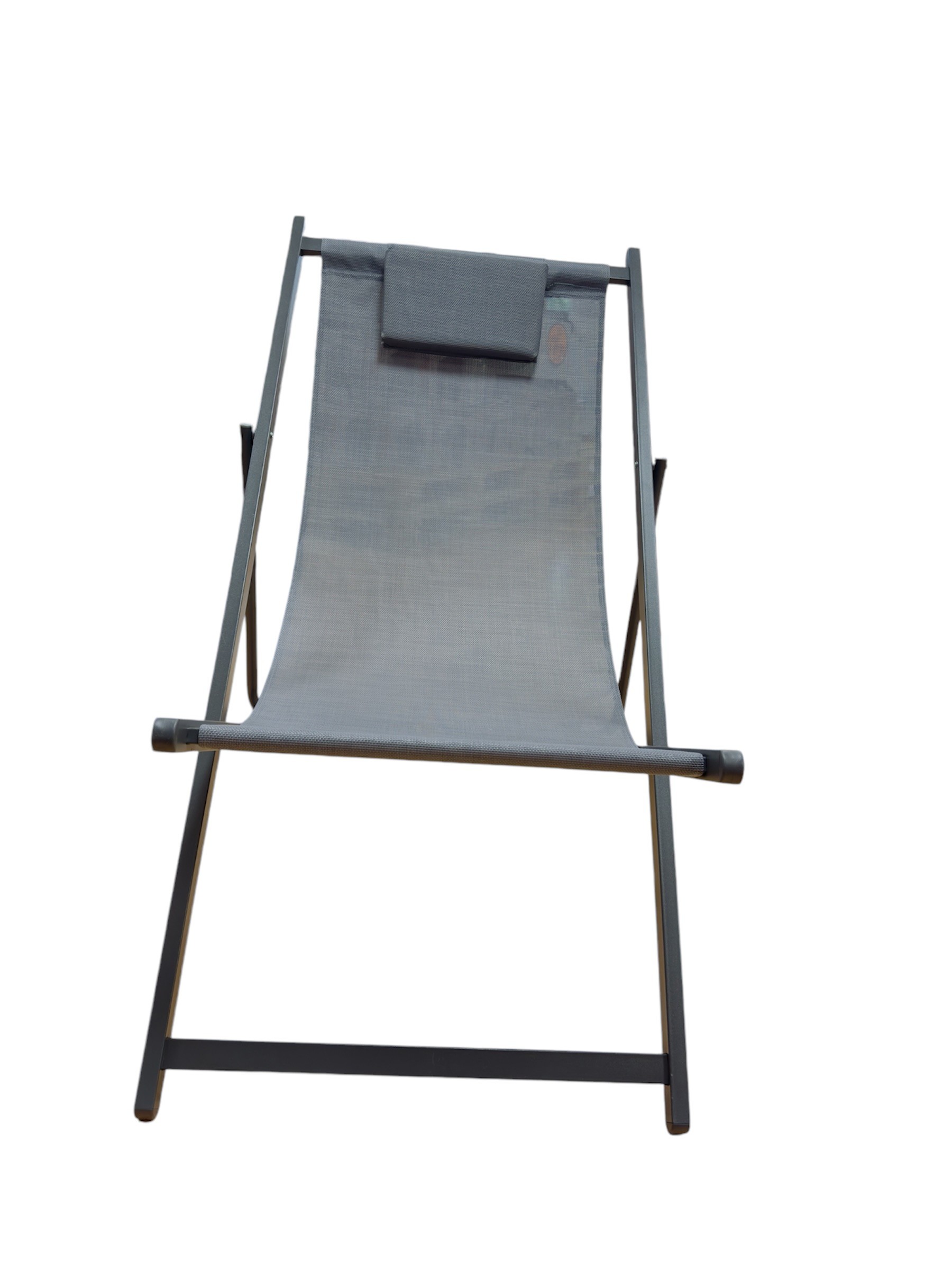 Strandstuhl aus Metall anthrazit/anthrazit