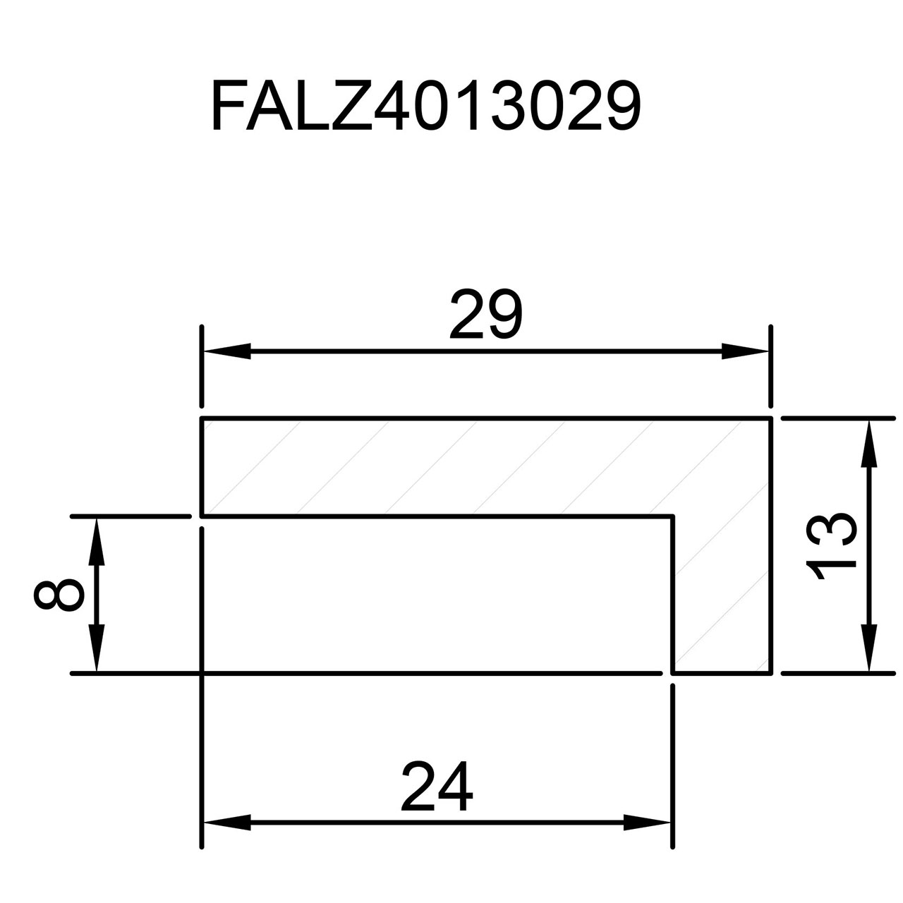 544247-Querschnitt Neuhofer Falzleiste, Buche roh