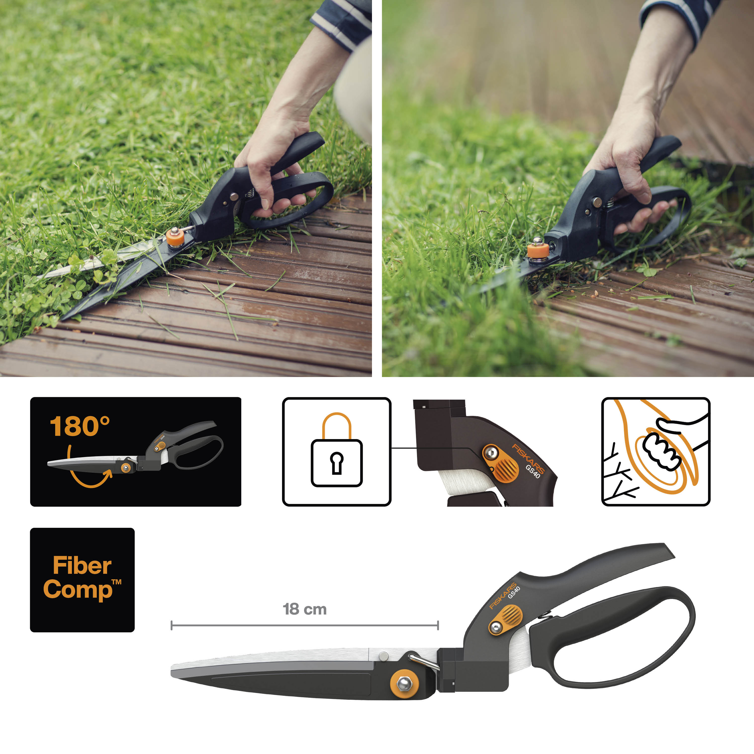 Fiskars SmartFit™ Rasenkantenschere GS40