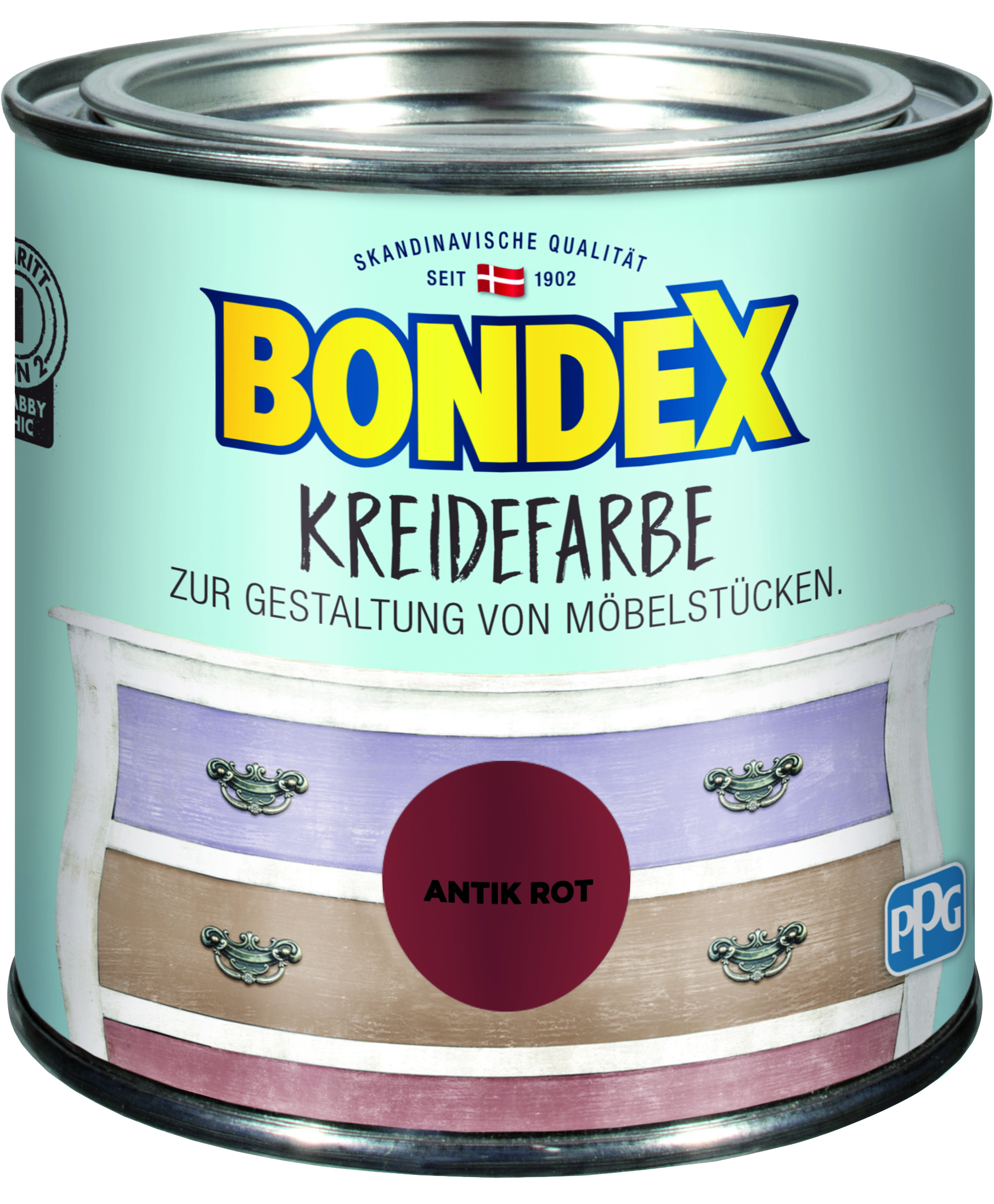 Bondex Kreidefarbe Antik Rot, 0,5L